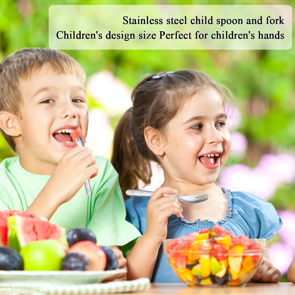 Evanda Toddler Cutlery Set 6 Pieces Dinosaur Forks and Spoons