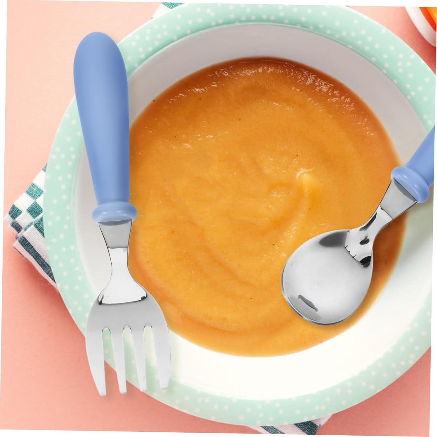 ifundom 4Pcs Stainless Steel Utensils Set for Babies