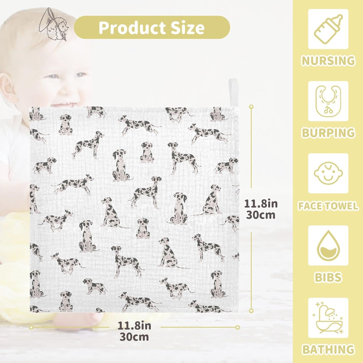 vvfelixl Baby Cotton Washcloths 118x118 inch