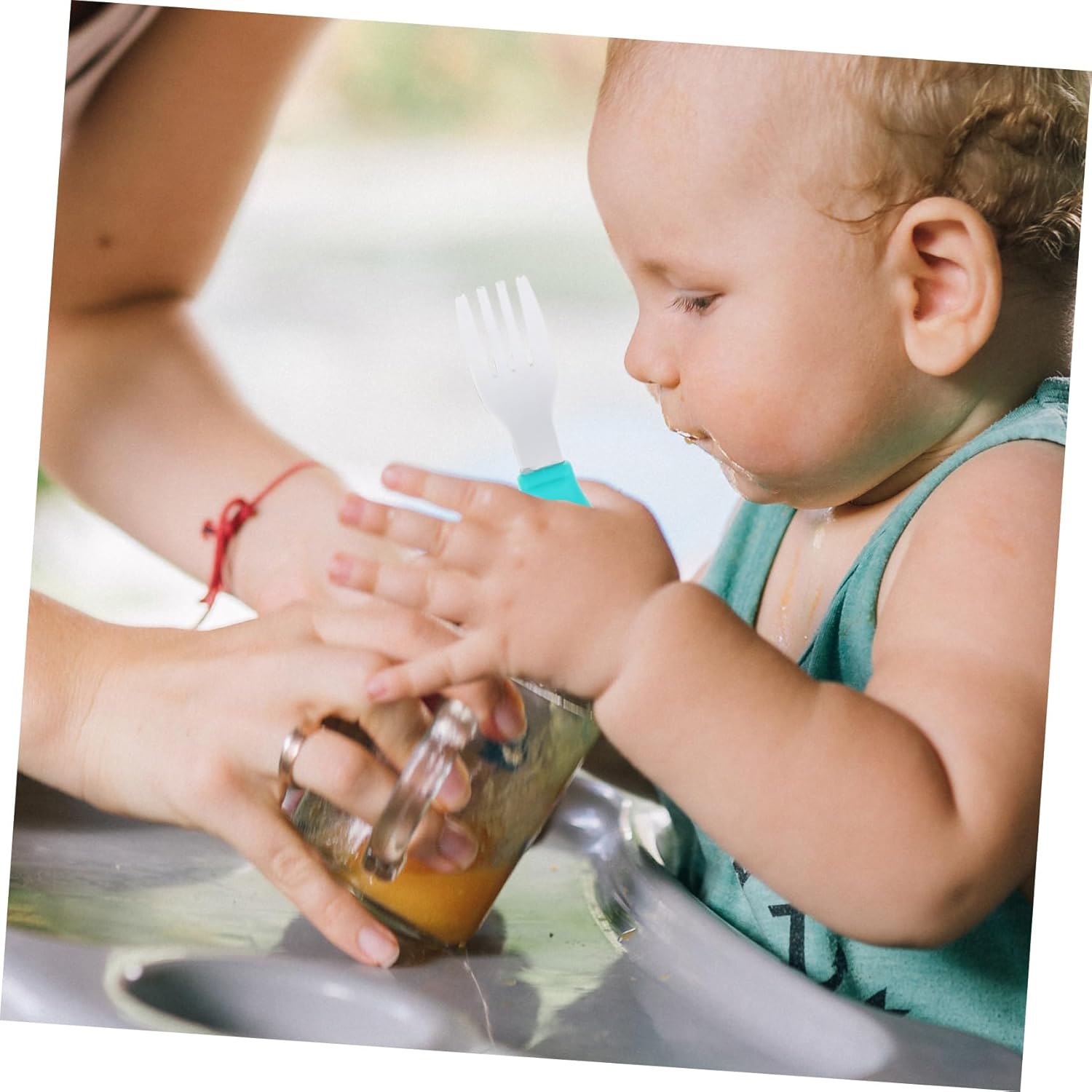 Baby Training Fork and Spoon Set for Home Dining
