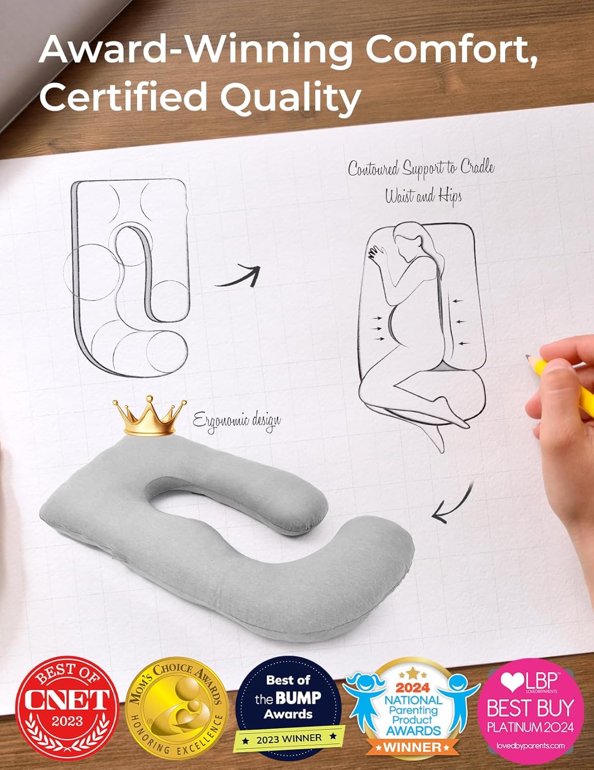 Momcozy Pregnancy Pillow for Full Body Support