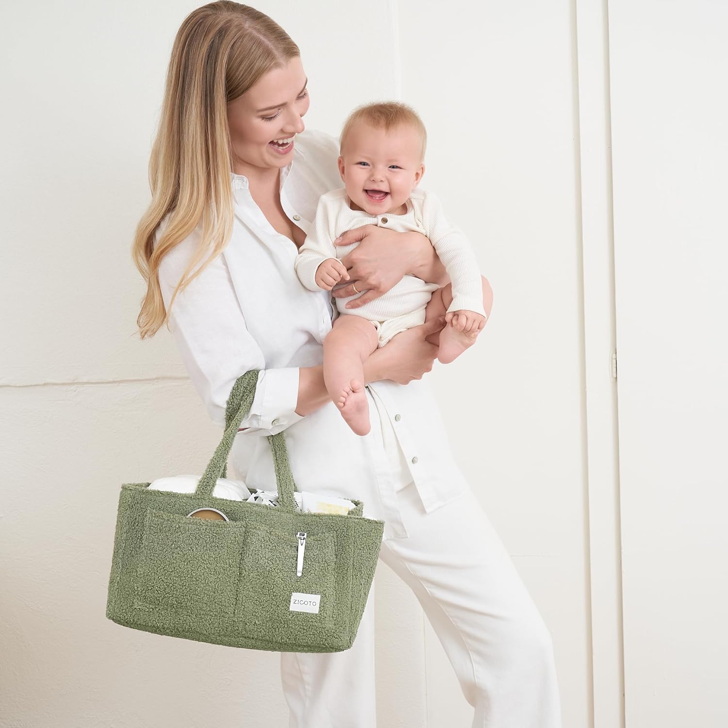 ZICOTO Baby Caddy Organizer - 3 Compartment Storage Basket