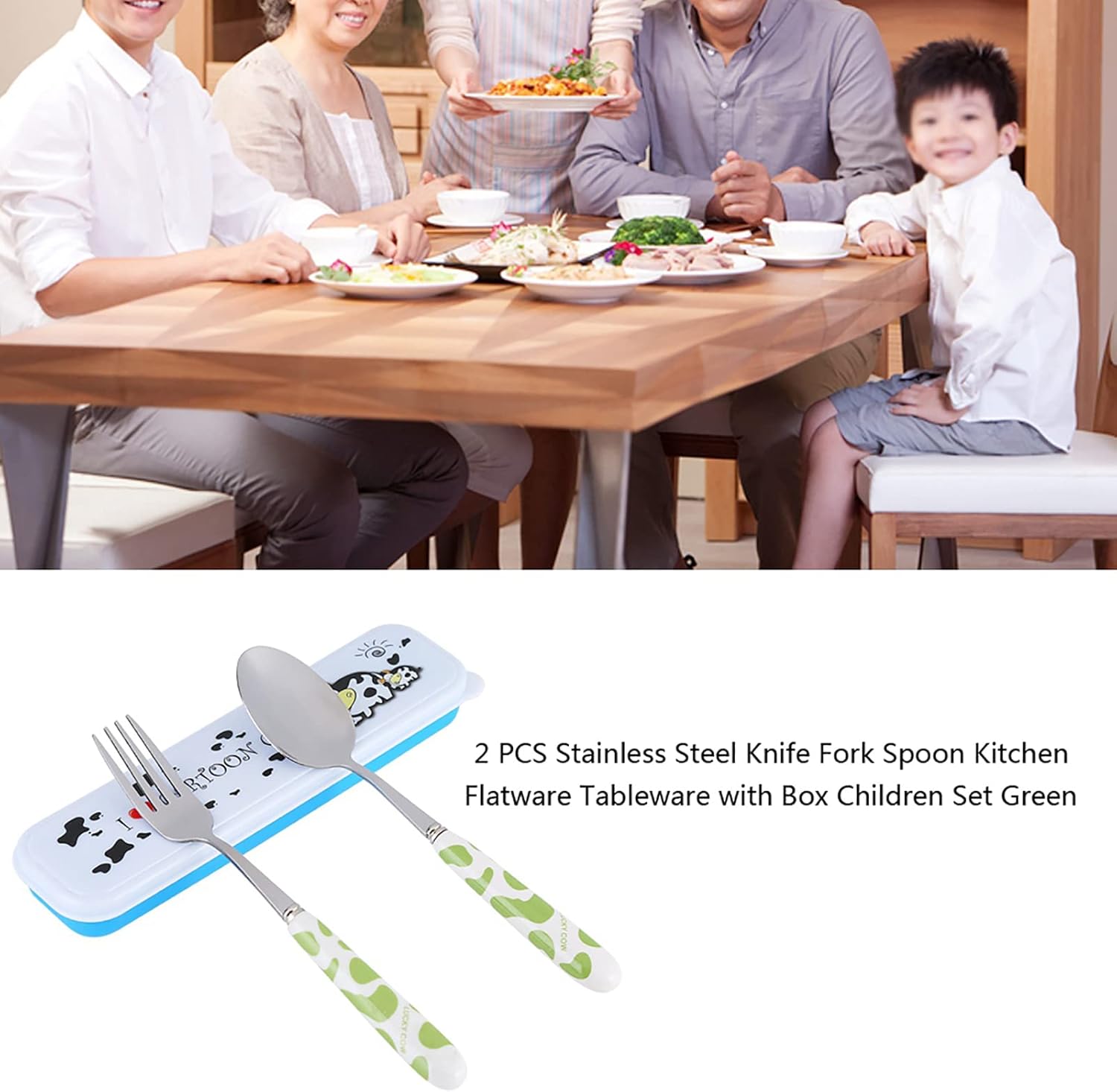 Tomotato Children Stainless Steel Cutlery Set with Travel Case
