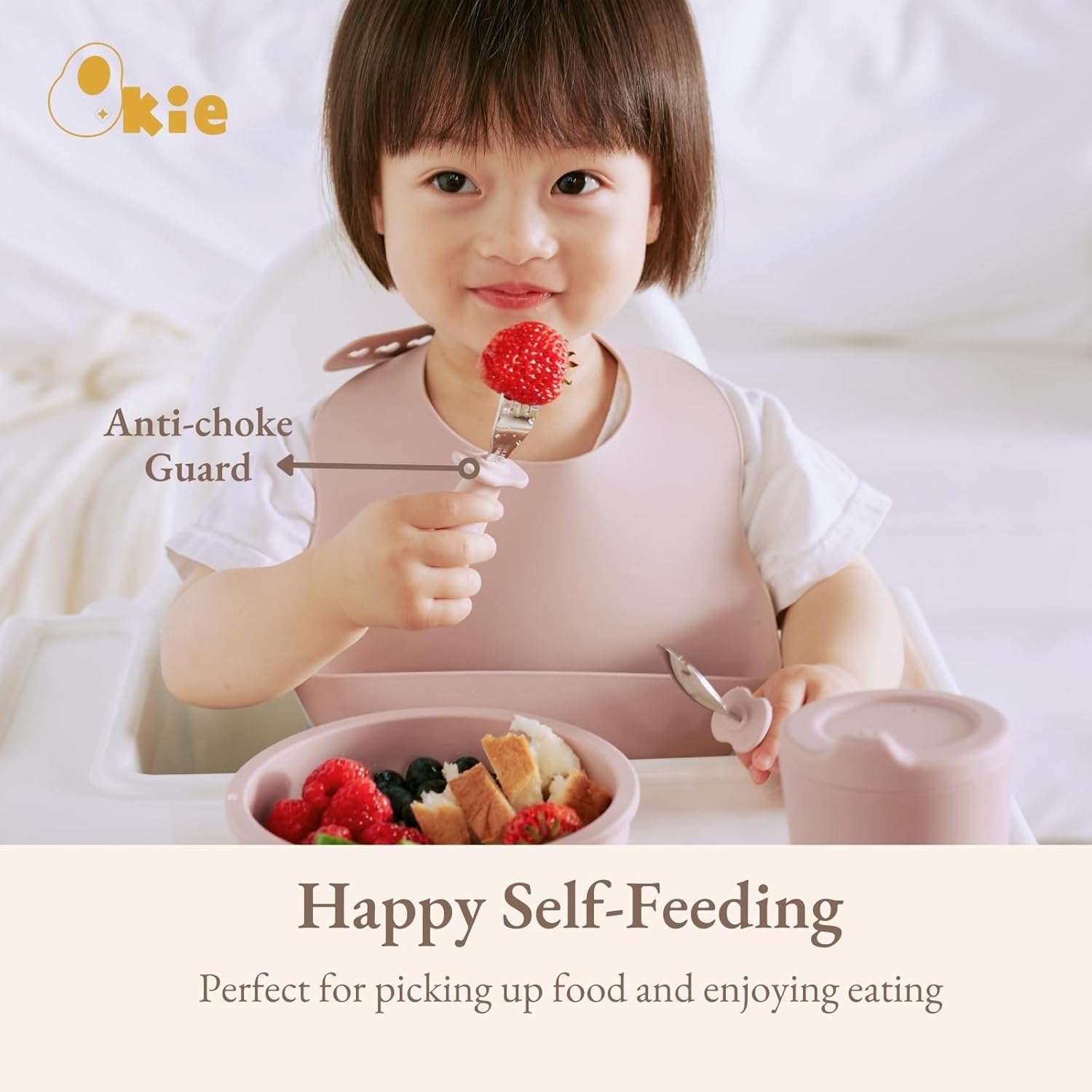 Qkie Toddler Flatware Set 8 Months BPA Free