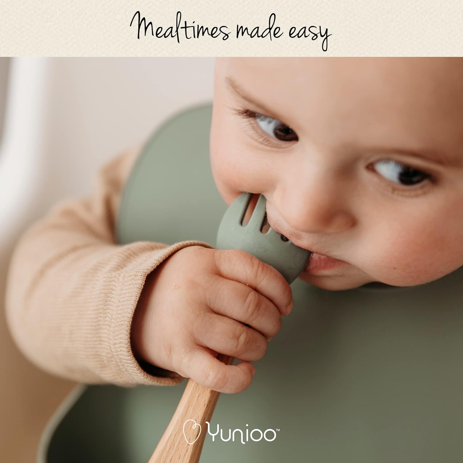 Yunioo Extra Heavy Silicone Feeding Set - 9 Piece Green
