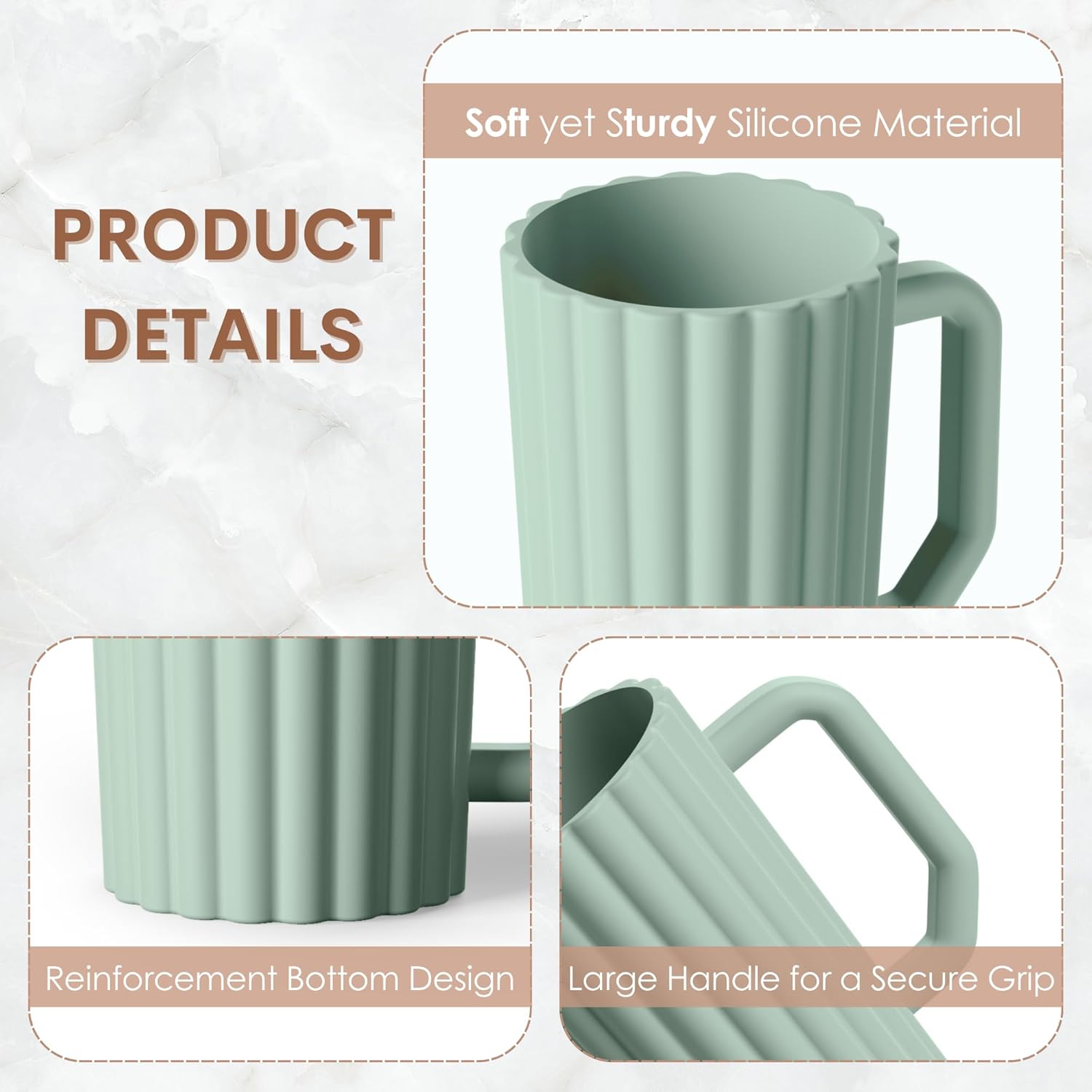 Baby Bath Rinse Cup with Easy Grip Handle Sage