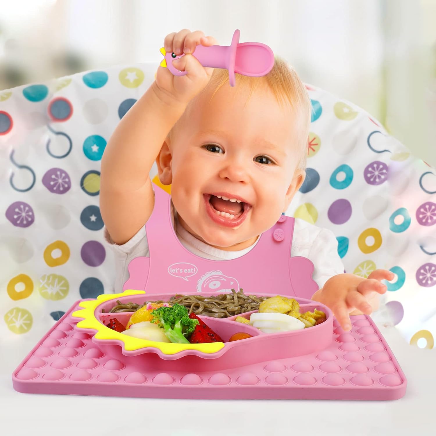 KIYTARBOO Dinosaur Baby Feeding Set