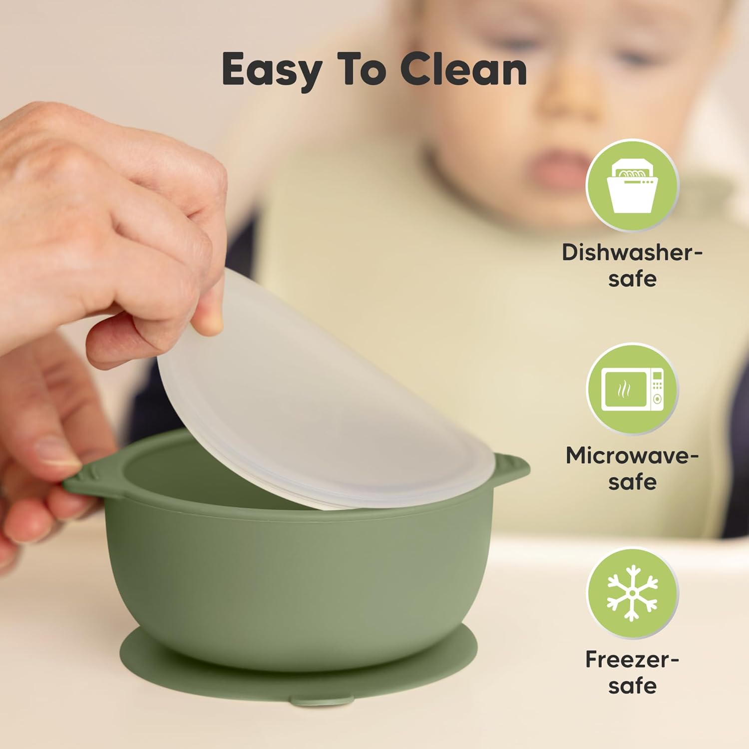 KeaBabies 4-Pack Silicone Feeding Set with 2-Pack Suction Bowls