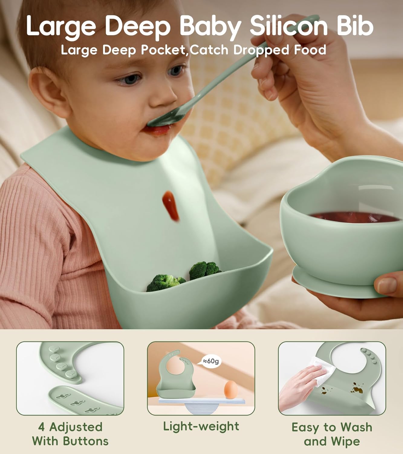 Guffo BPA Free Silicone Baby Feeding Set 8pc