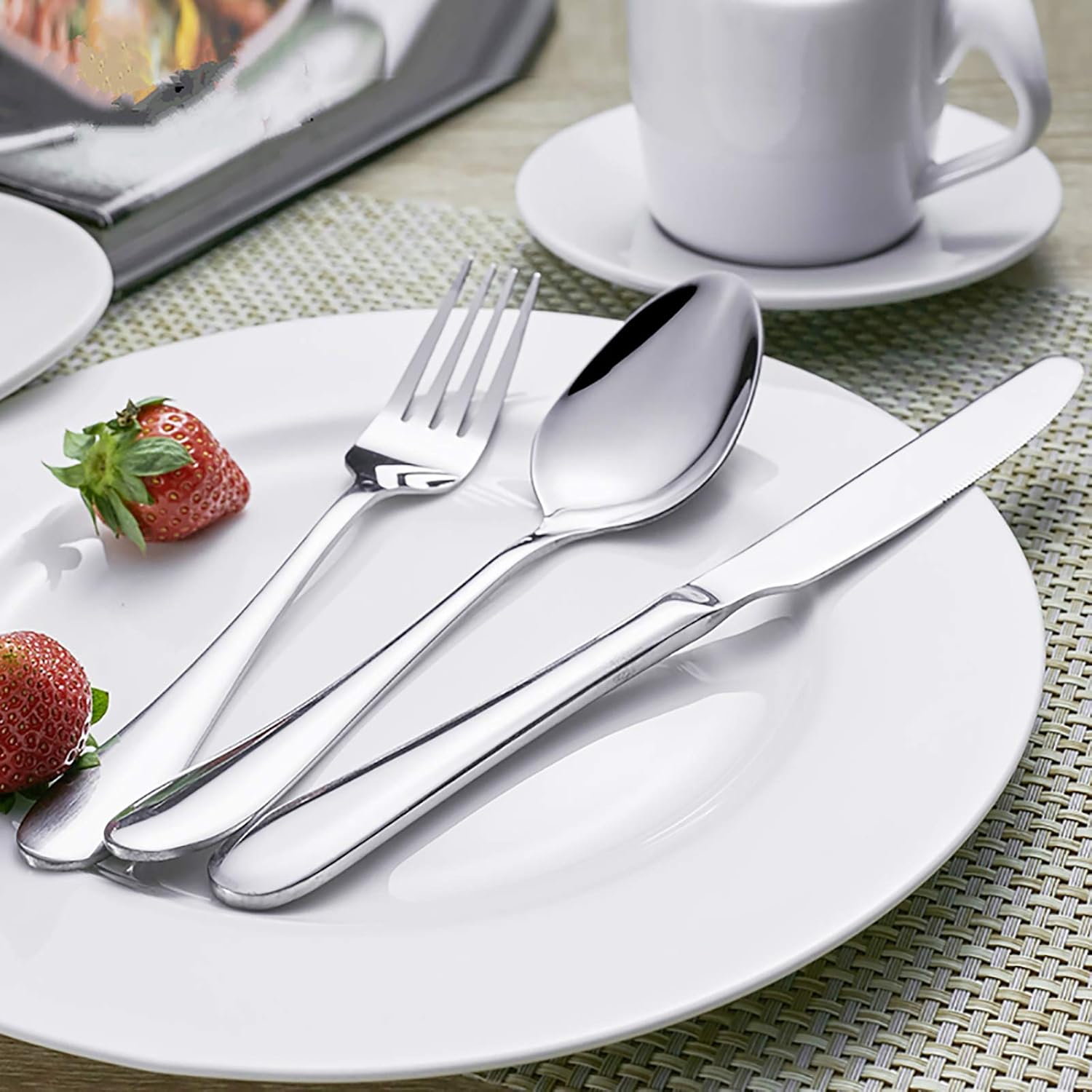 VANRA 3-Piece Kids Flatware Set Chrome Finish