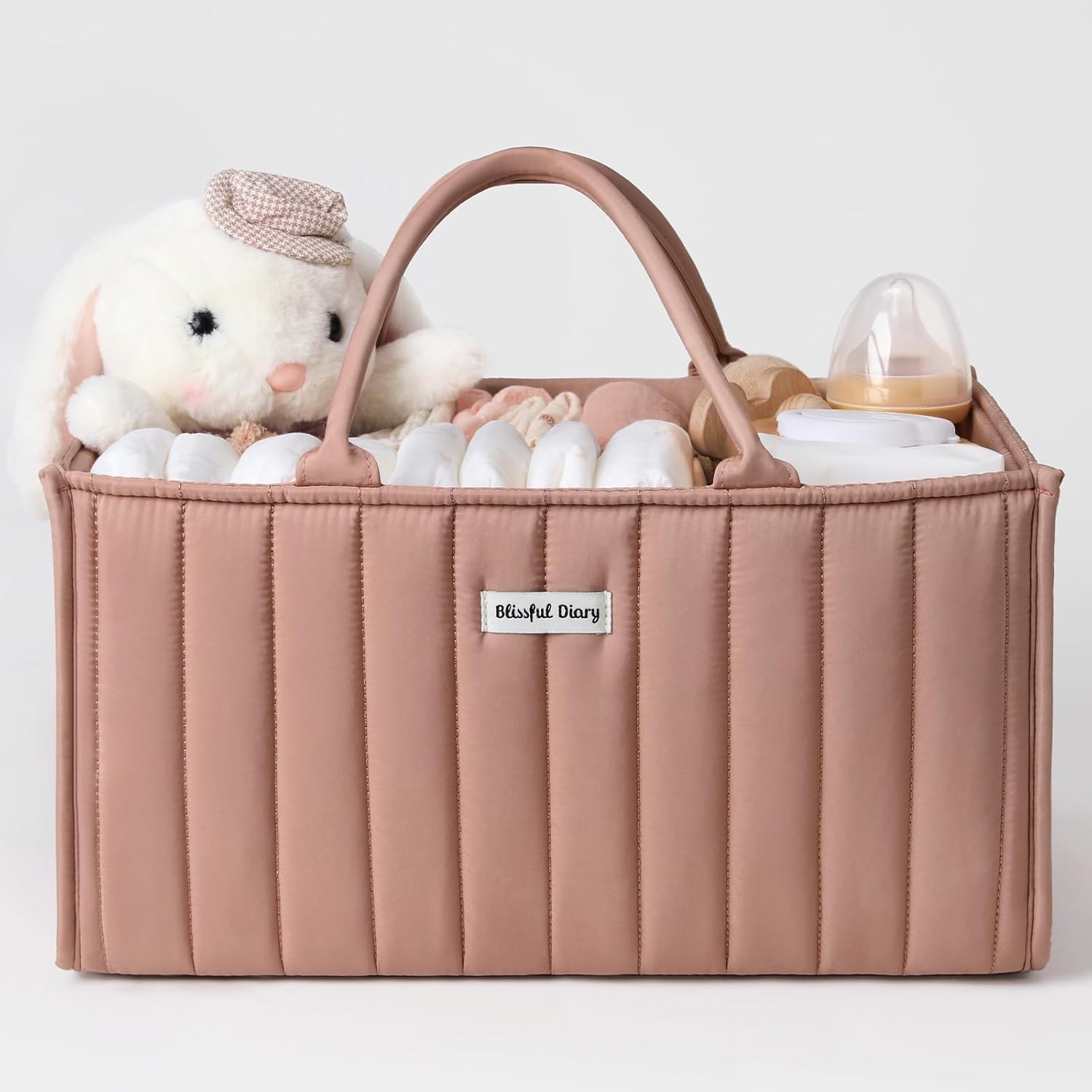 Blissful Diary Pink Diaper Caddy Organizer