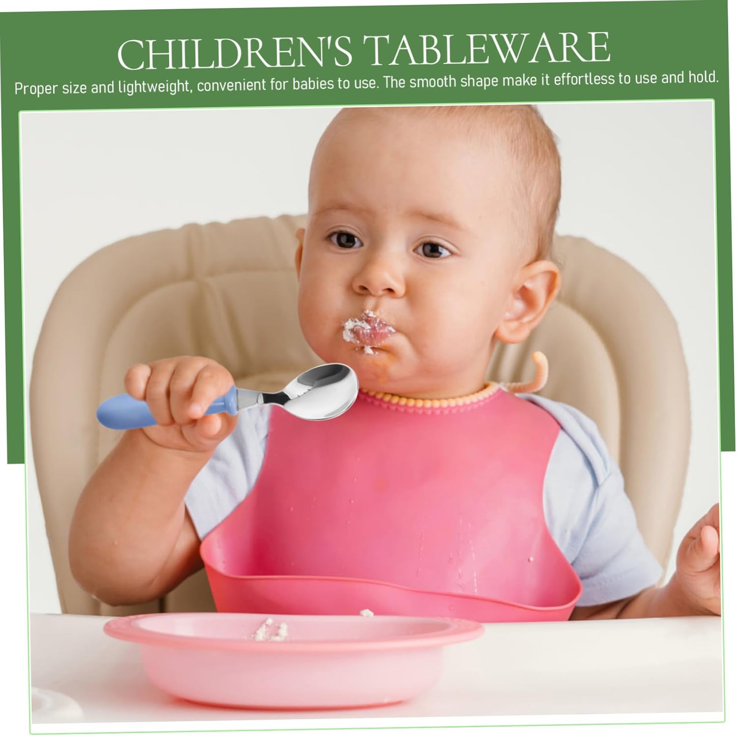 ORFOFE 4Pcs 304 Stainless Steel Baby Flatware Set