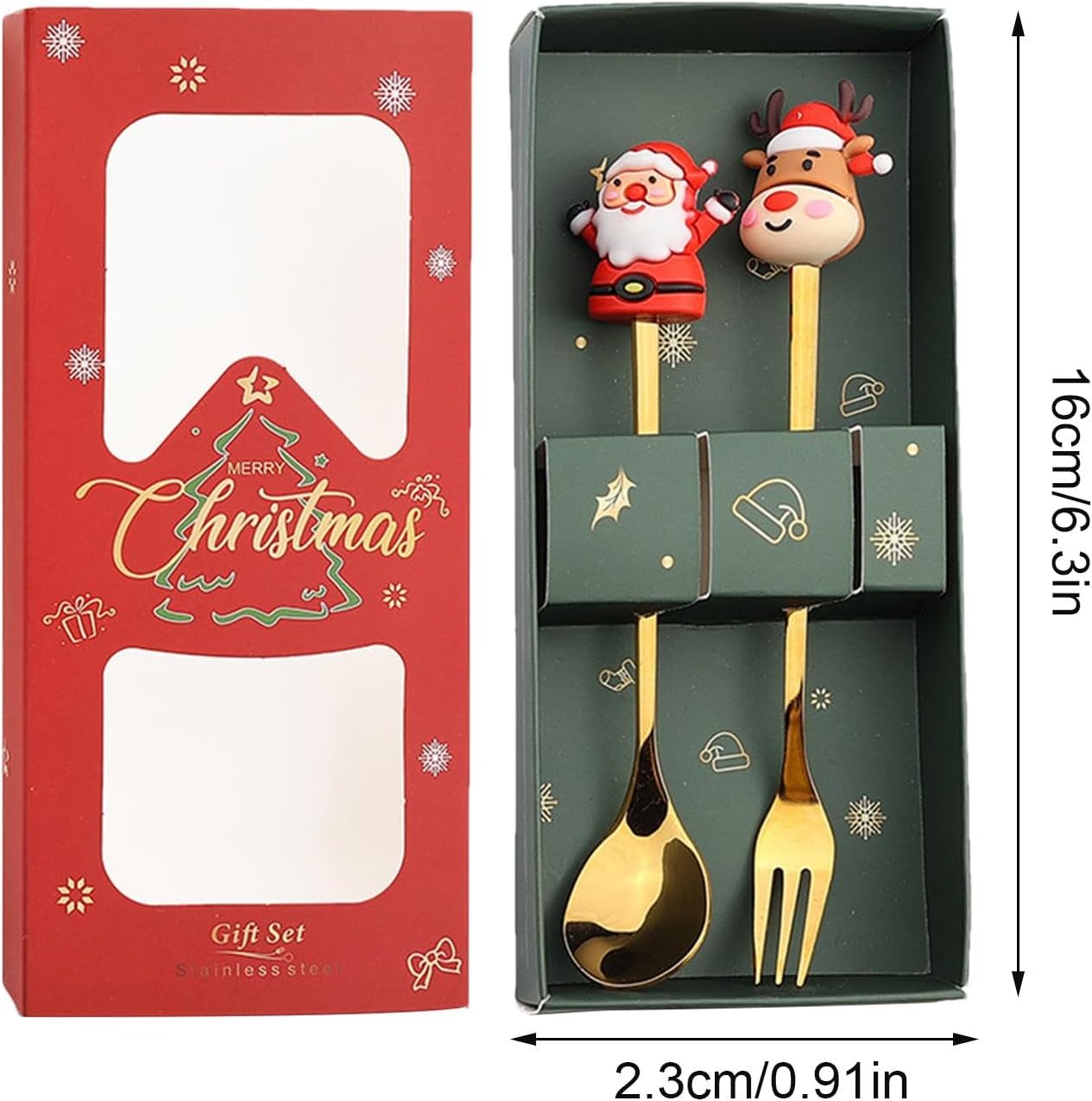 Festive Stainless Steel Cutlery Set for Kids