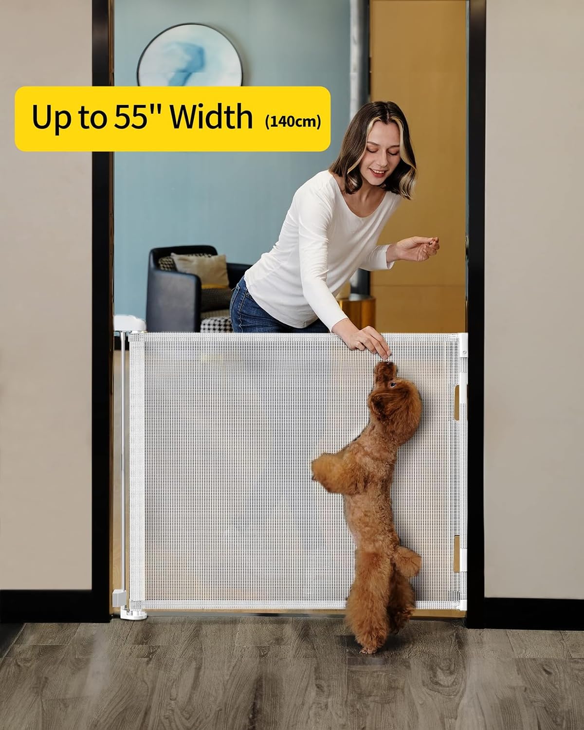 dearlomum Retractable Baby Gate - 33 Tall 55 Wide