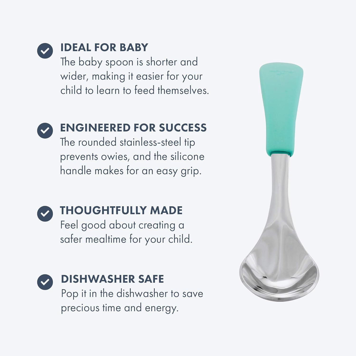 Avanchy Baby Spoons Set 4 Pack Safe and Durable