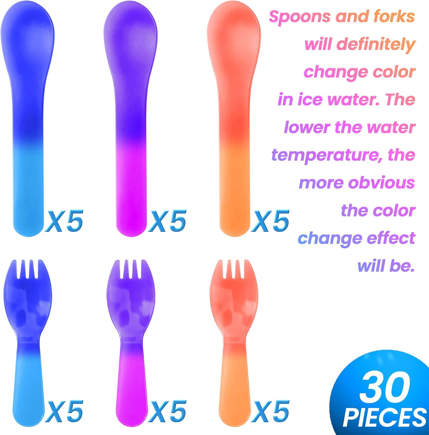 Gugowin Color Changing Utensil Set 30-Piece