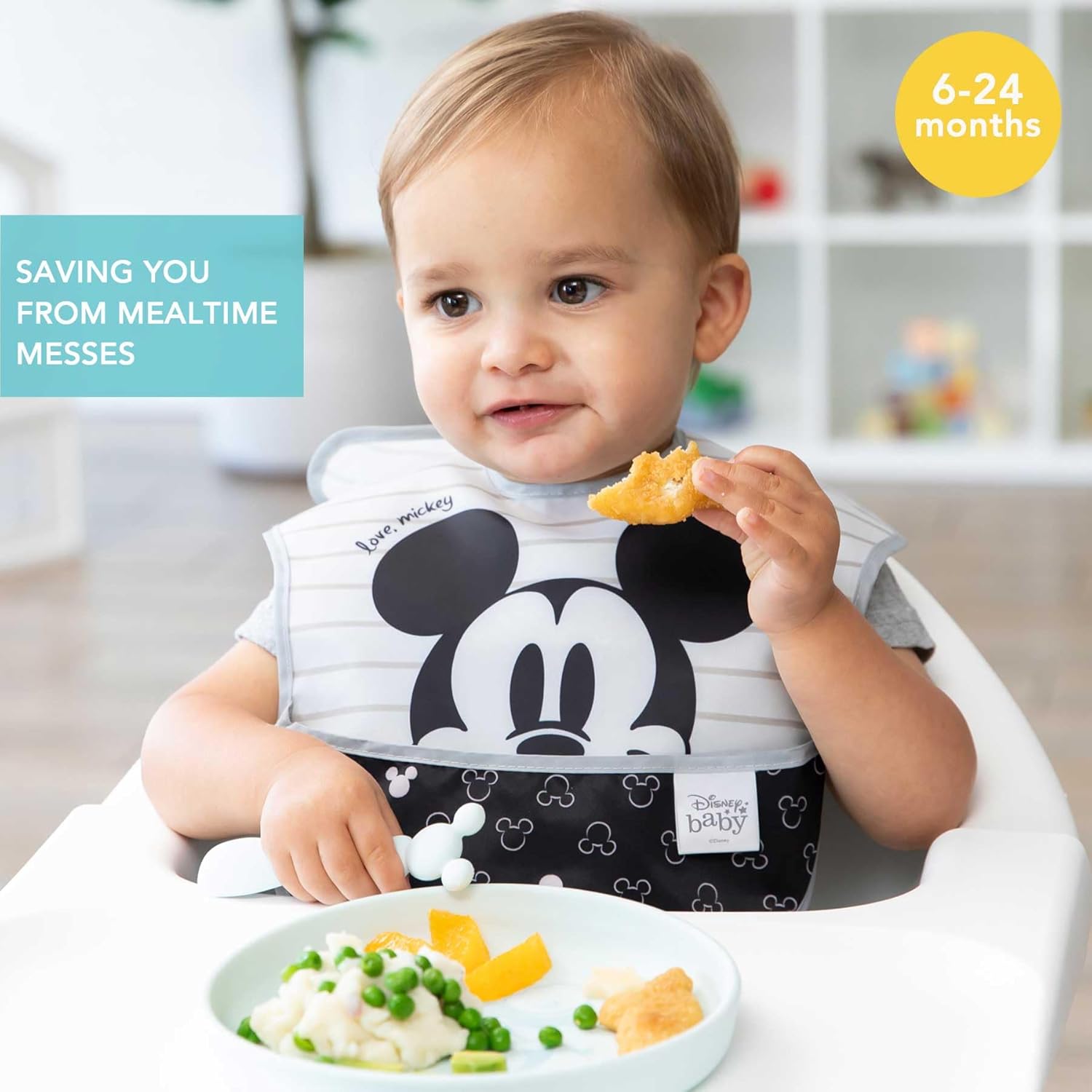 Bumkins Disney Bibs 3-Pack Mickey Mouse Baby Bibs