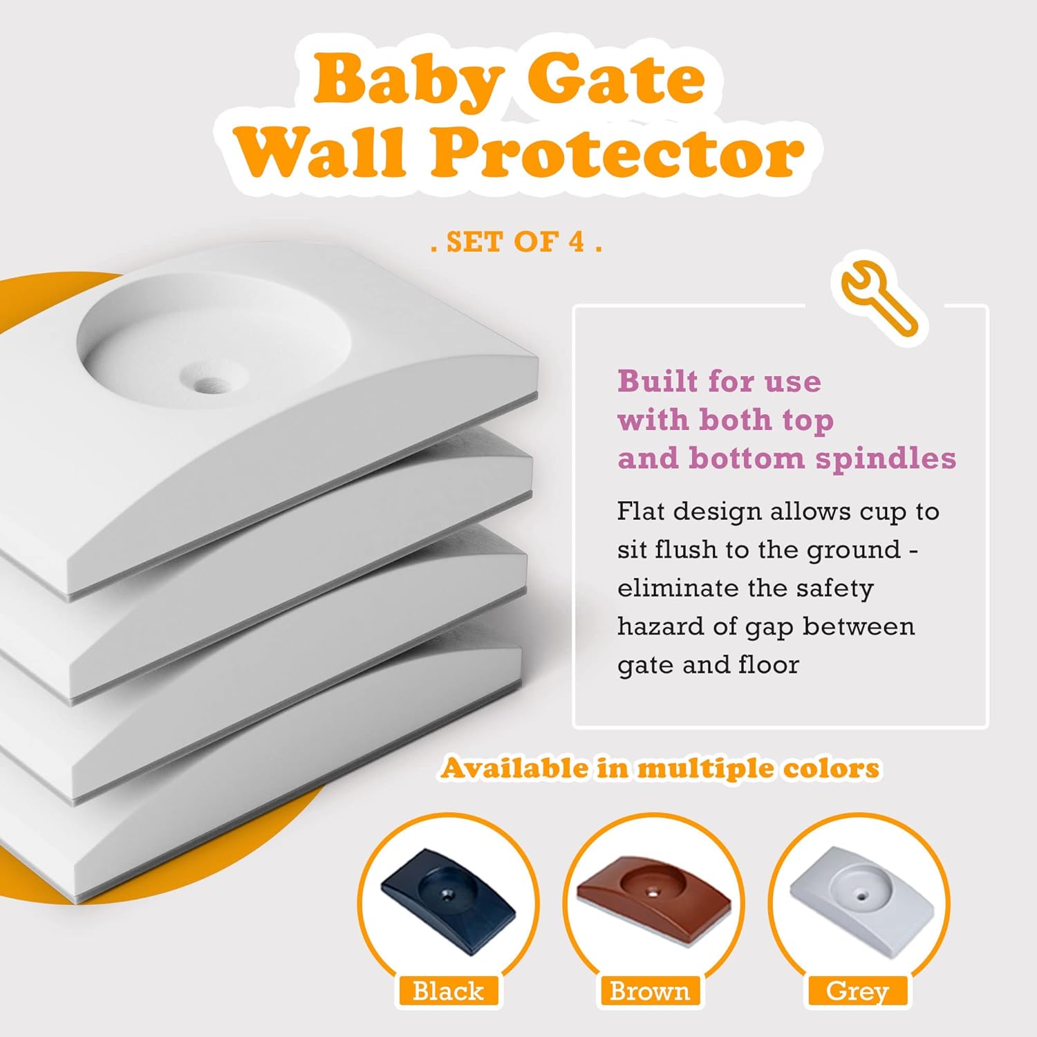 Wall Nanny Baby Gate Wall Protector 4 Pack