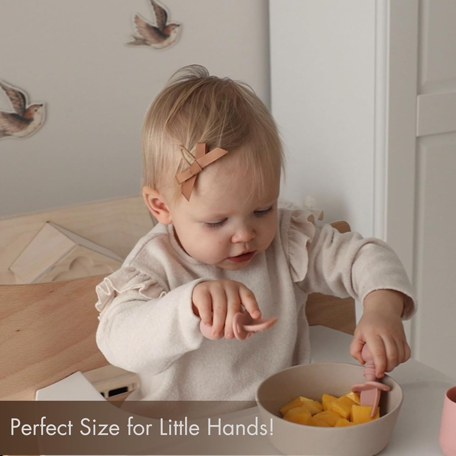 Tooshka Baby Utensil Set 3 pcs Self Feeding Spoons and Tiny Cup