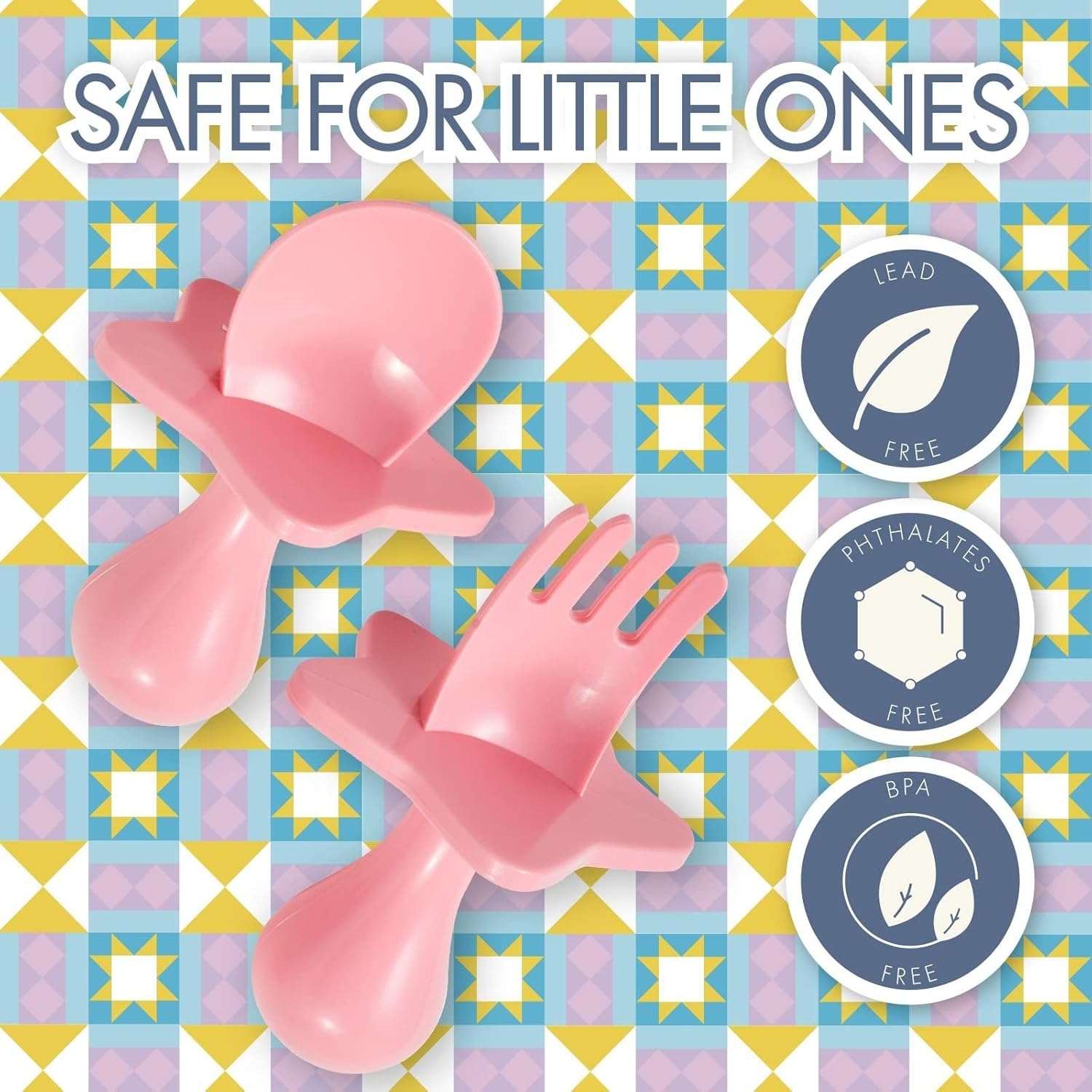 Nooli Baby Fork Toddler Utensils Set - Pink