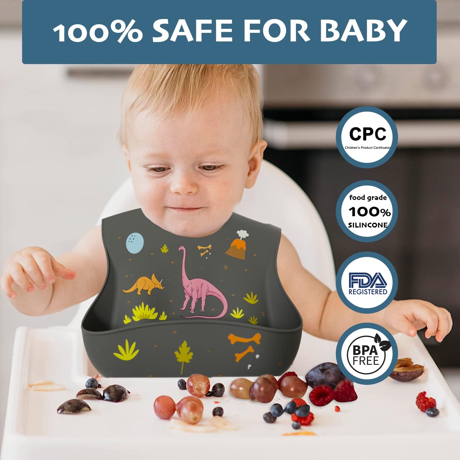 Visucachi Baby Feeding Set with Suction Bowl Plate