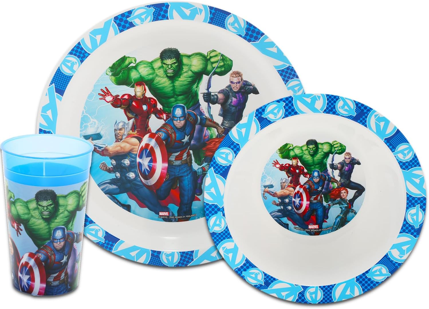 Marvel Avengers Dinnerware Set for Kids - 3 Pc Bundle