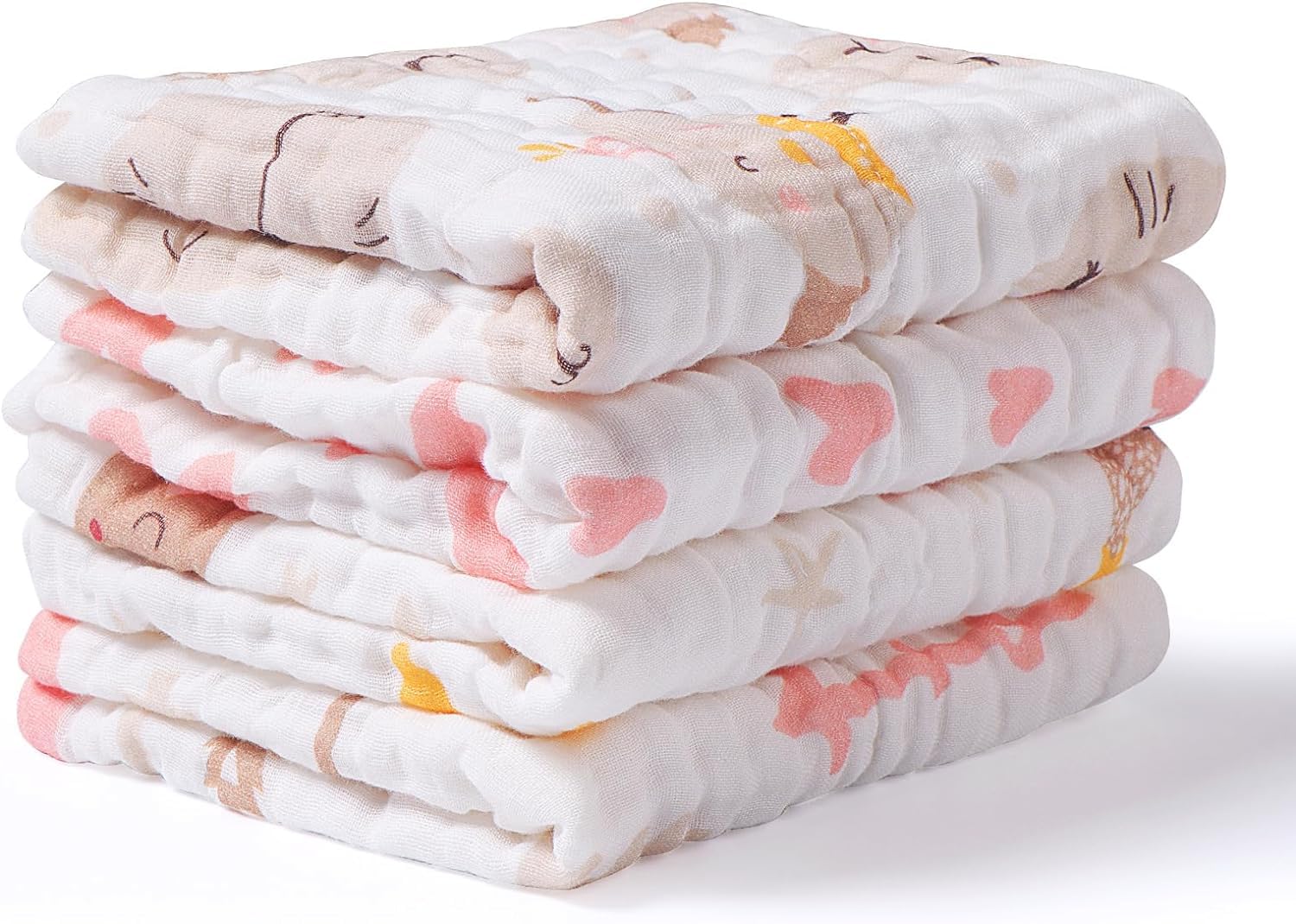 Softan Baby Muslin Burp Cloths 4 Pack Unicorn Star