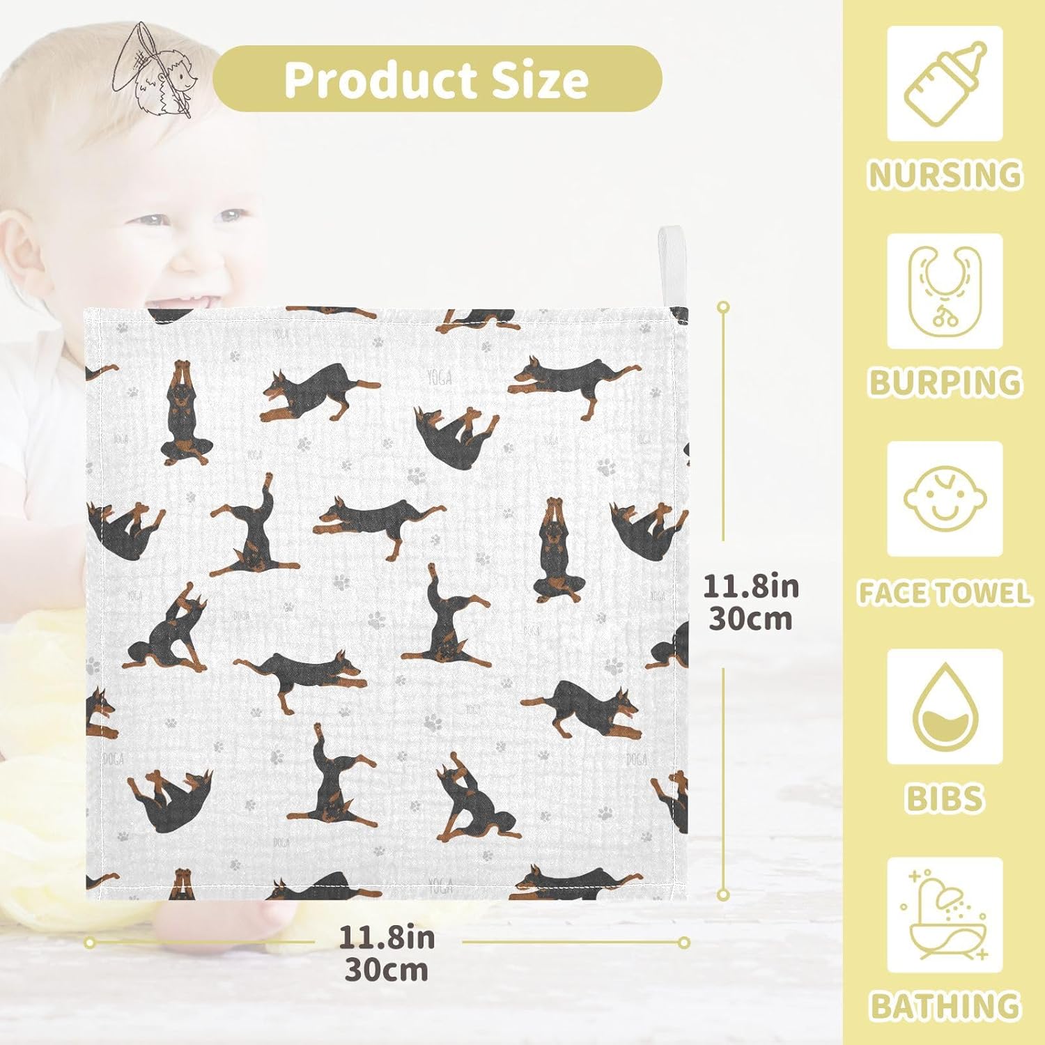 vvfelixl Baby Cotton Washcloths for Toddlers and Newborns