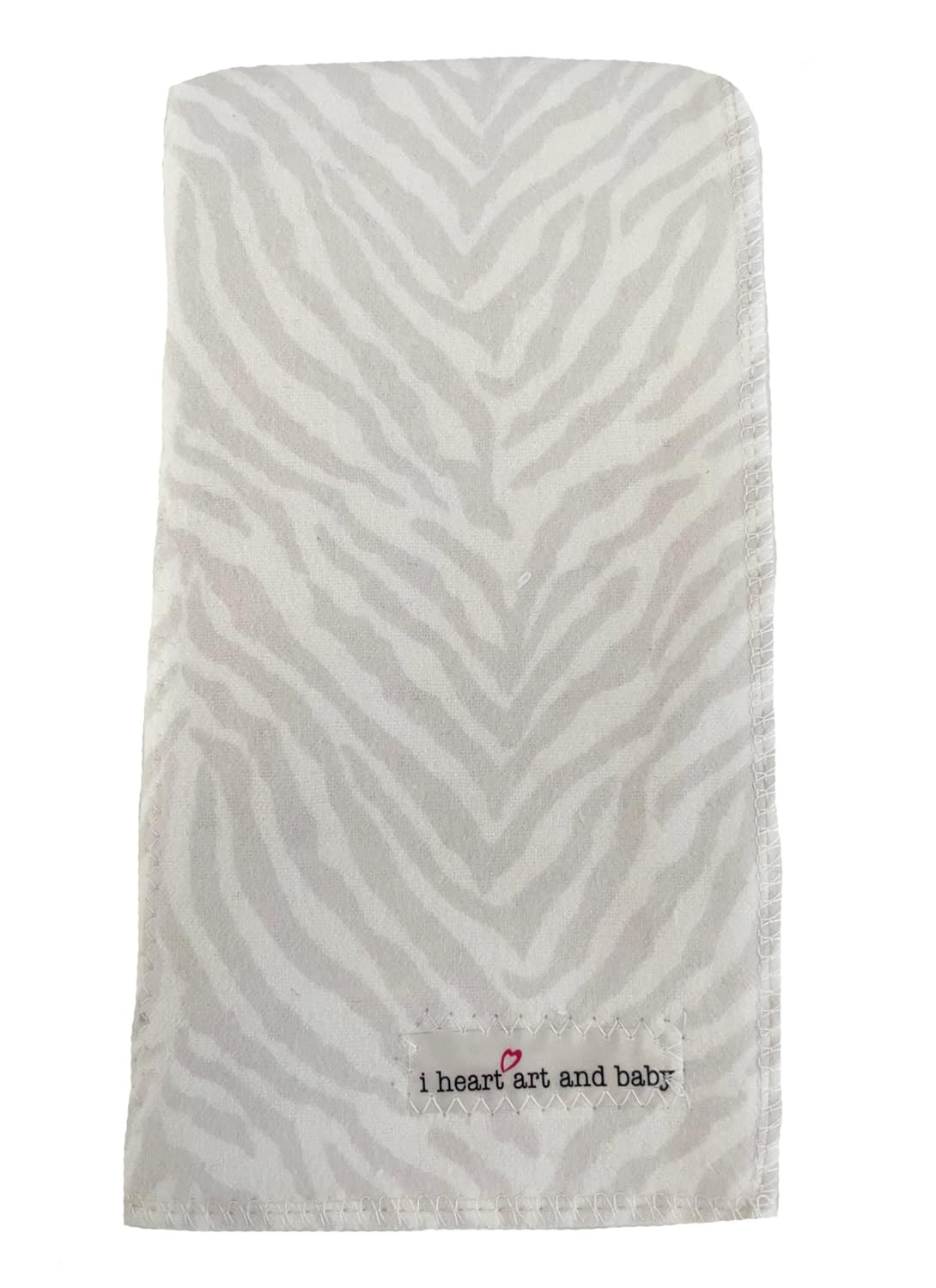 I Heart Art and Baby Infant Burping Cloth - Animal Print 1 Count