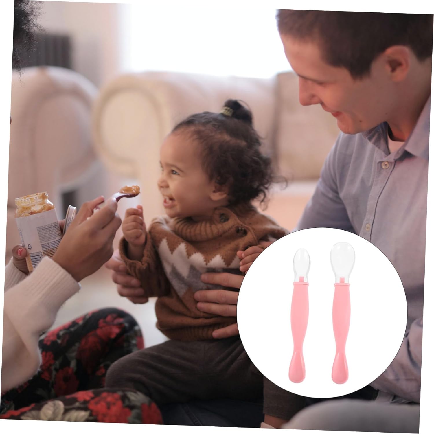 VICASKY 2PCS Cute Spoon Set for Gentle Feeding