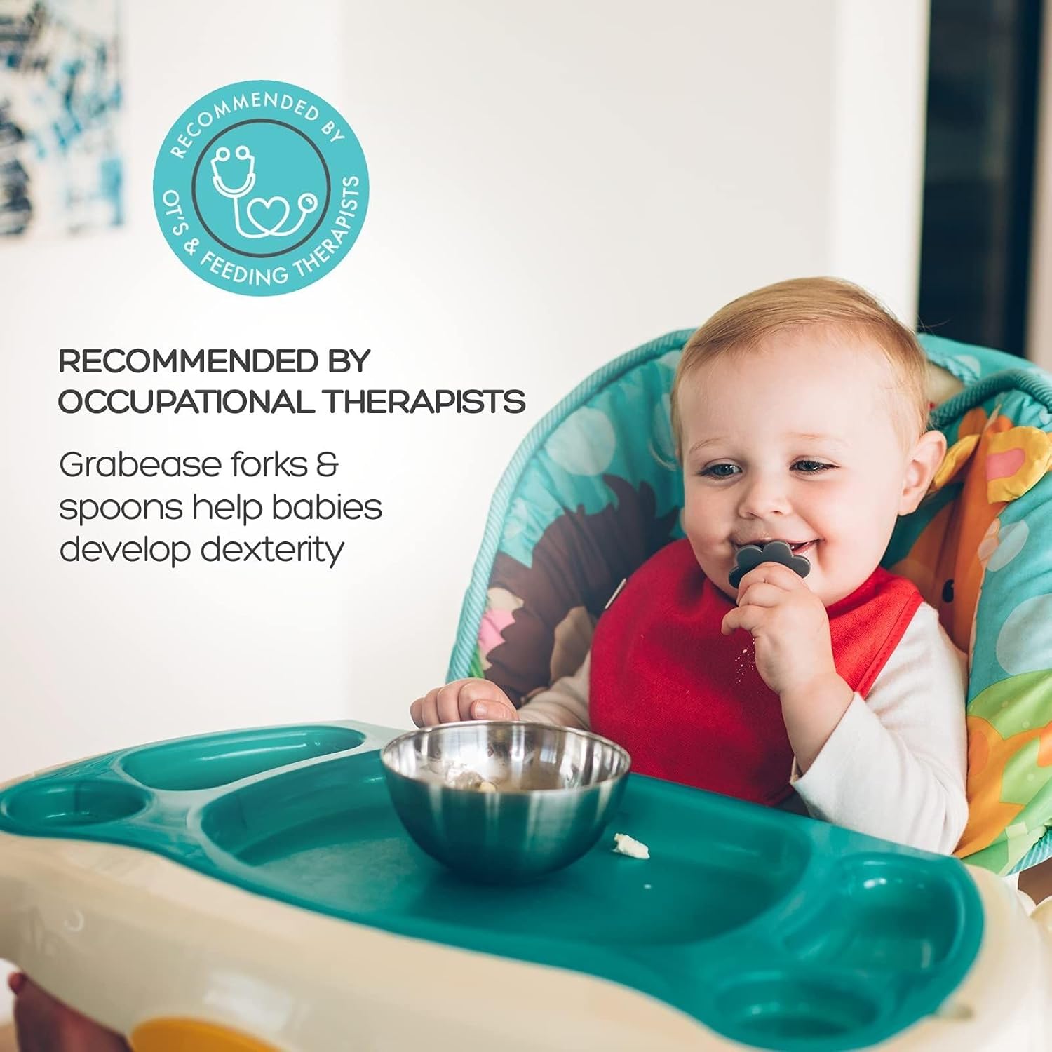 Grabease Baby Spoons Toddler Set Mint