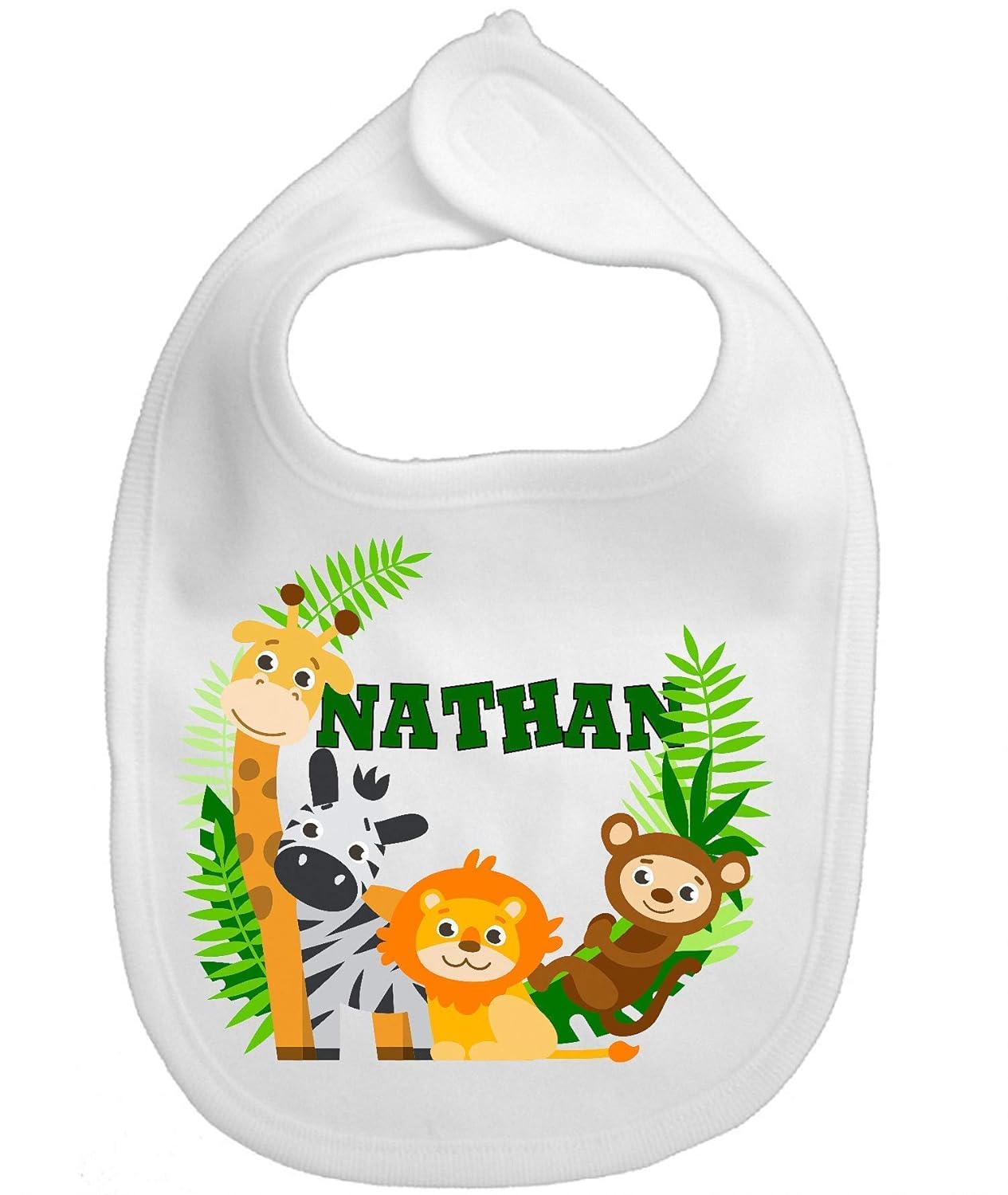 Buddymugs Personalized Micro Fiber Zoo Bib for Baby