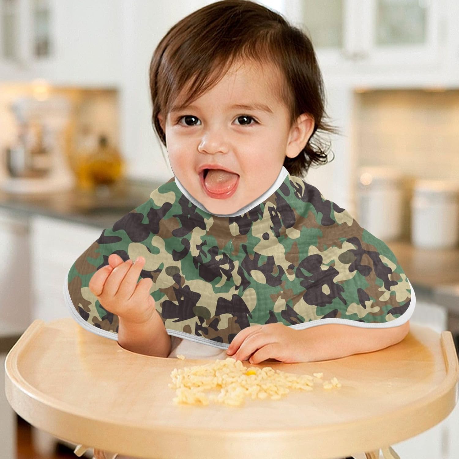 Camo Muslin Burp Cloths 2-Pack for Baby Boys and Girls