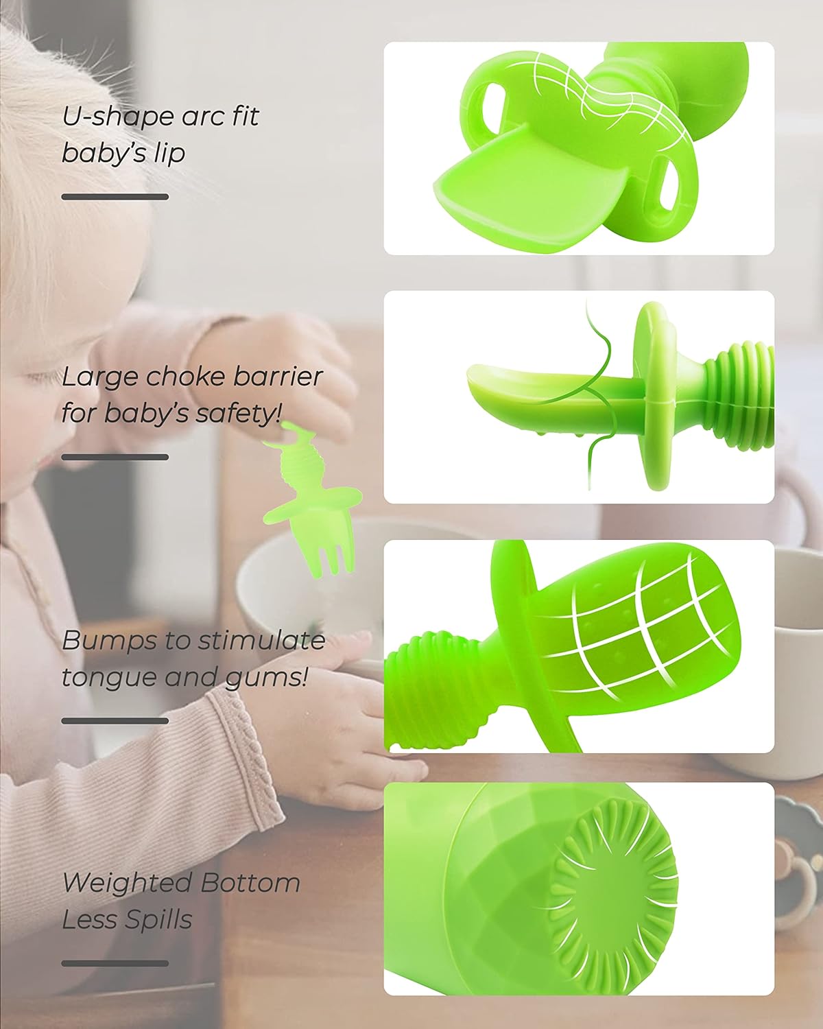 DF DUALFERV 3 Pcs Baby Utensils Set for 6-12 Months