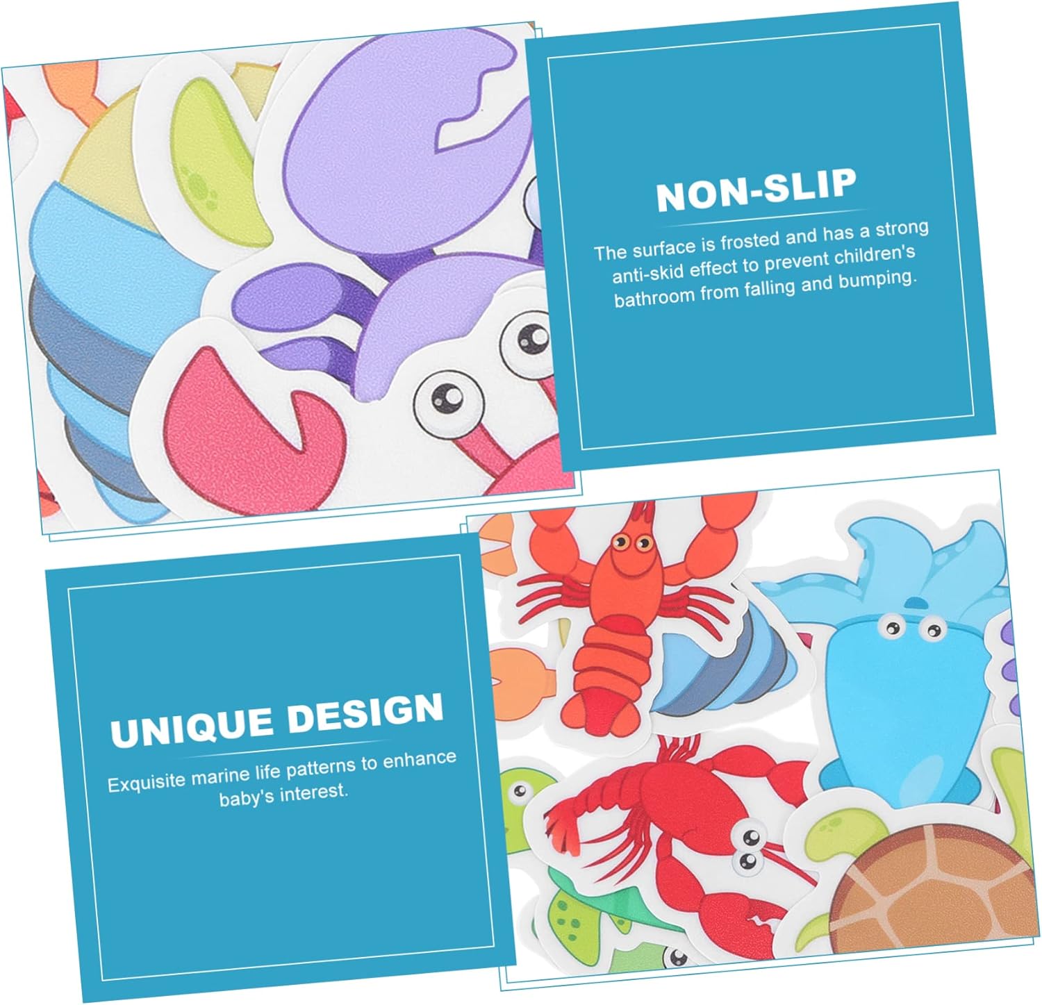LIFKOME Non-Slip Bathtub Stickers 10pcs Kit
