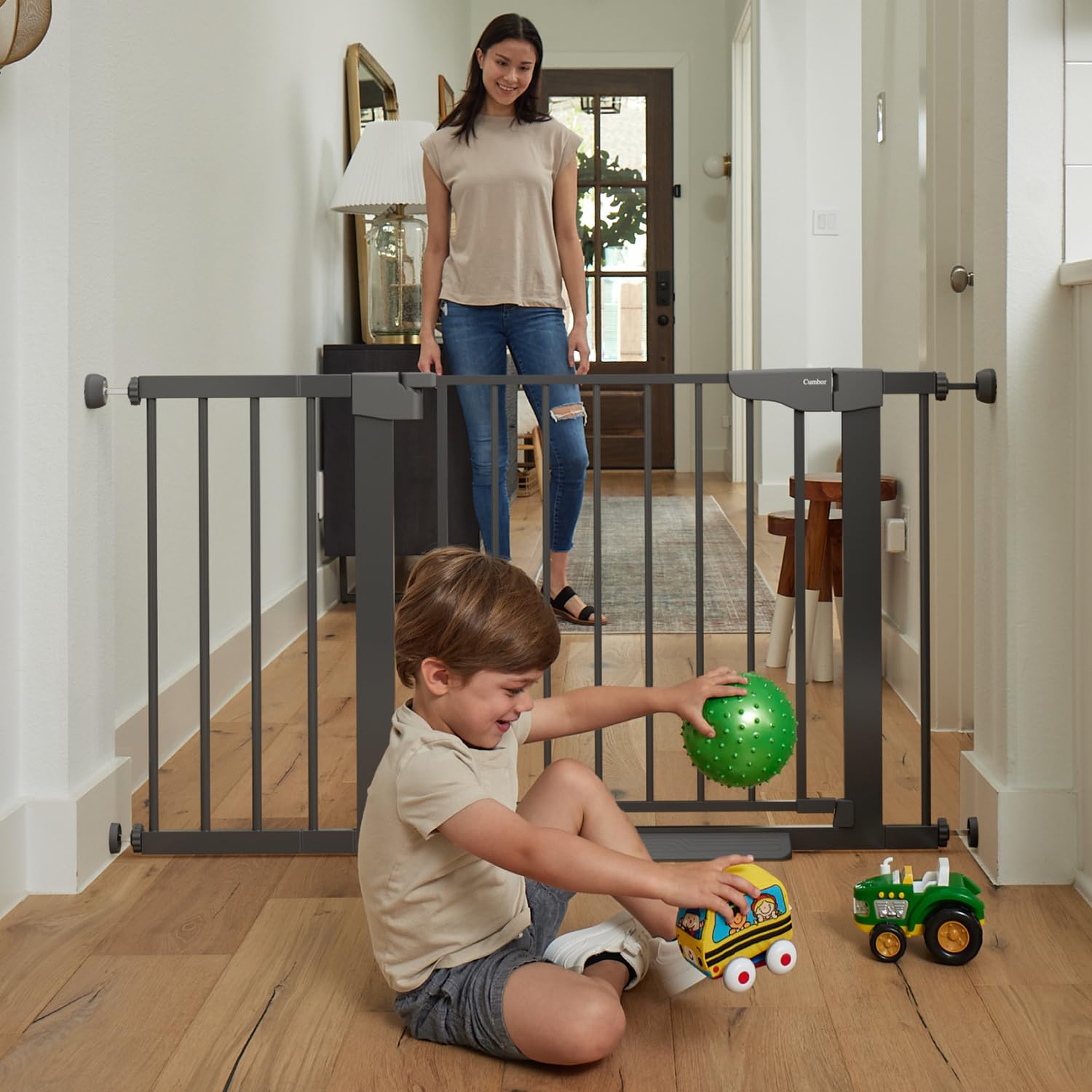 Cumbor 297-46 Black Baby Gate for Stairs