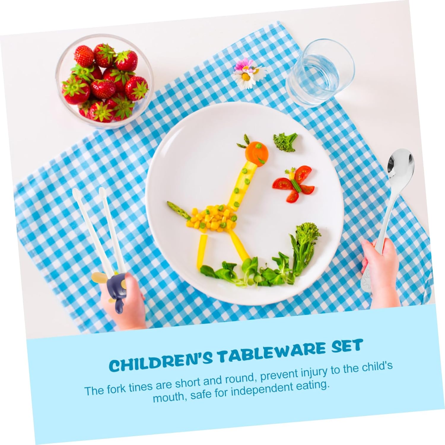 FUNOMOCYA Bear Pattern Utensil Set for Easy Feeding
