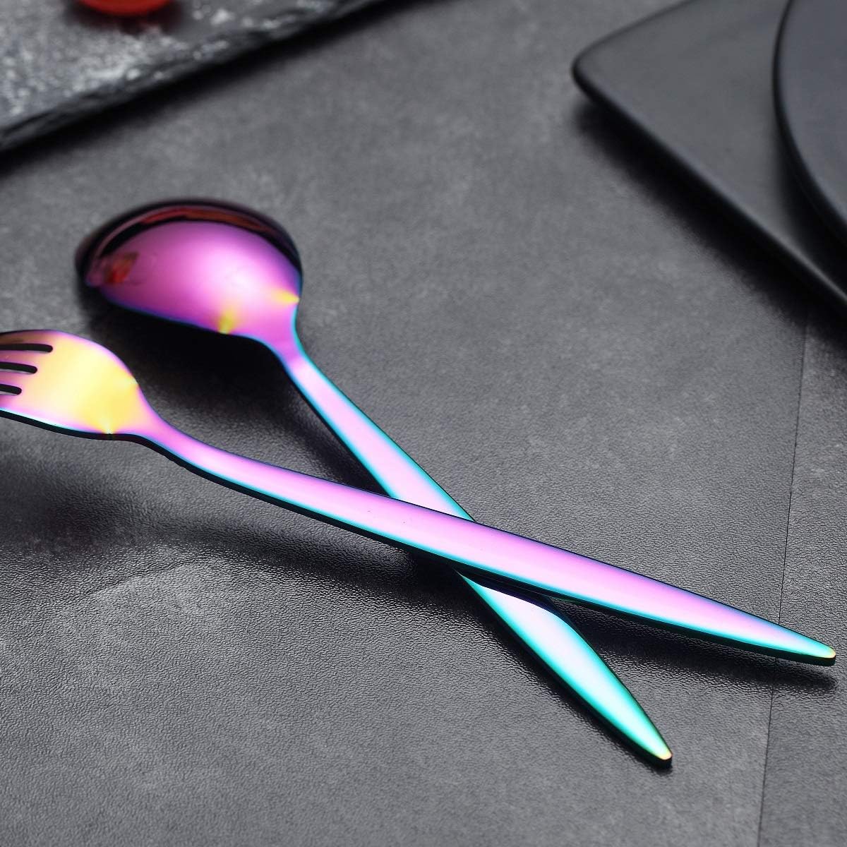 HOMQUEN Rainbow Flatware Set 20 Pieces