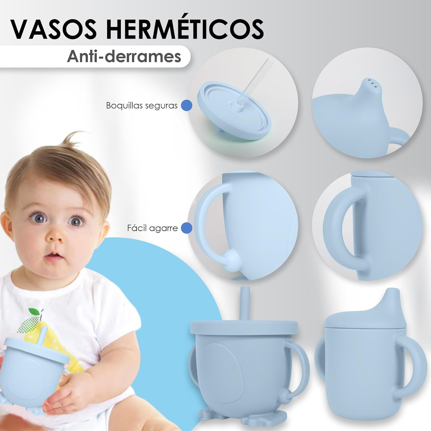 Bluet B Silicone Baby Feeding Set - 11pcs Blue