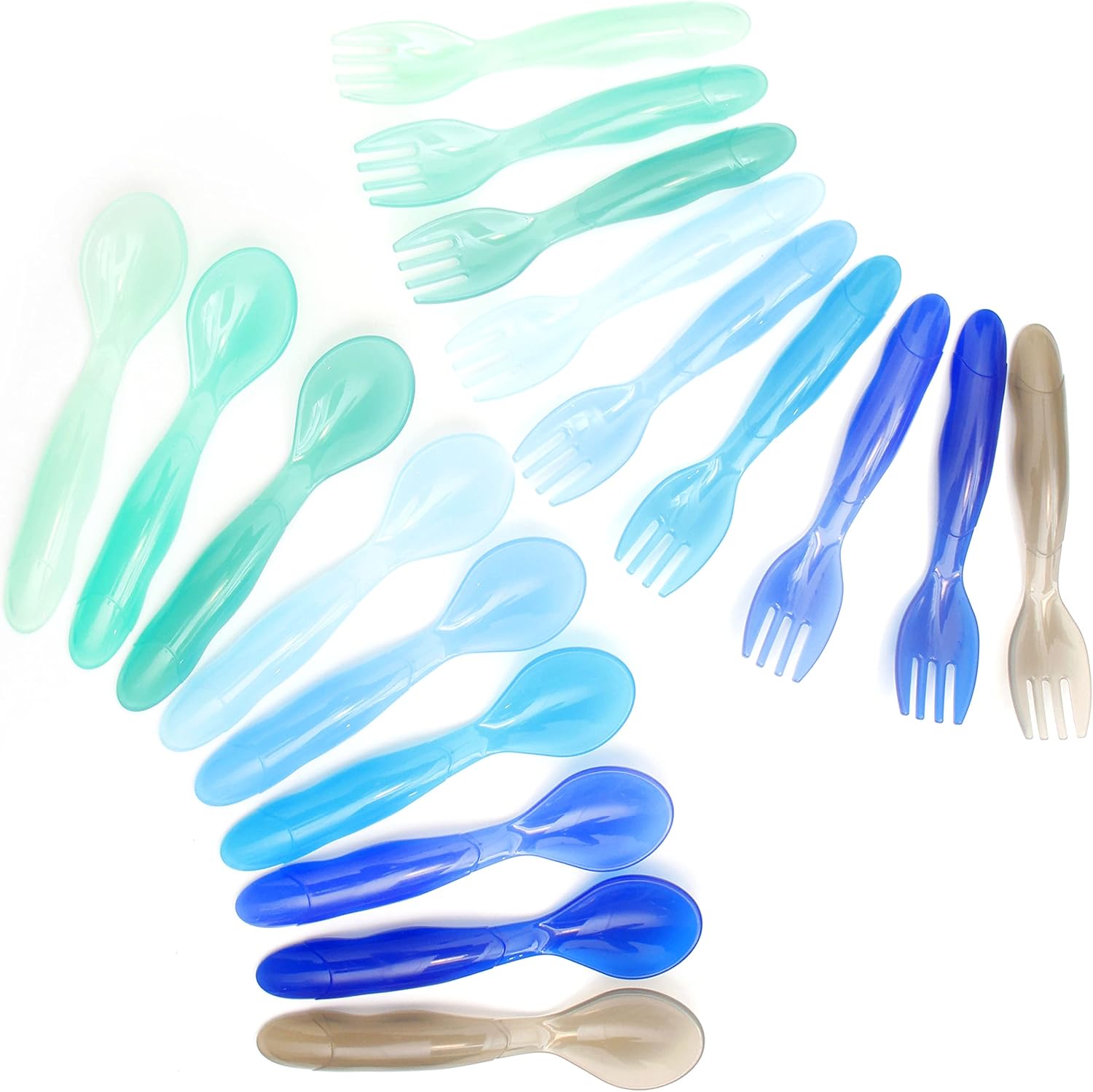 Youngever 18 Pcs Plastic Toddler Utensils Set 1