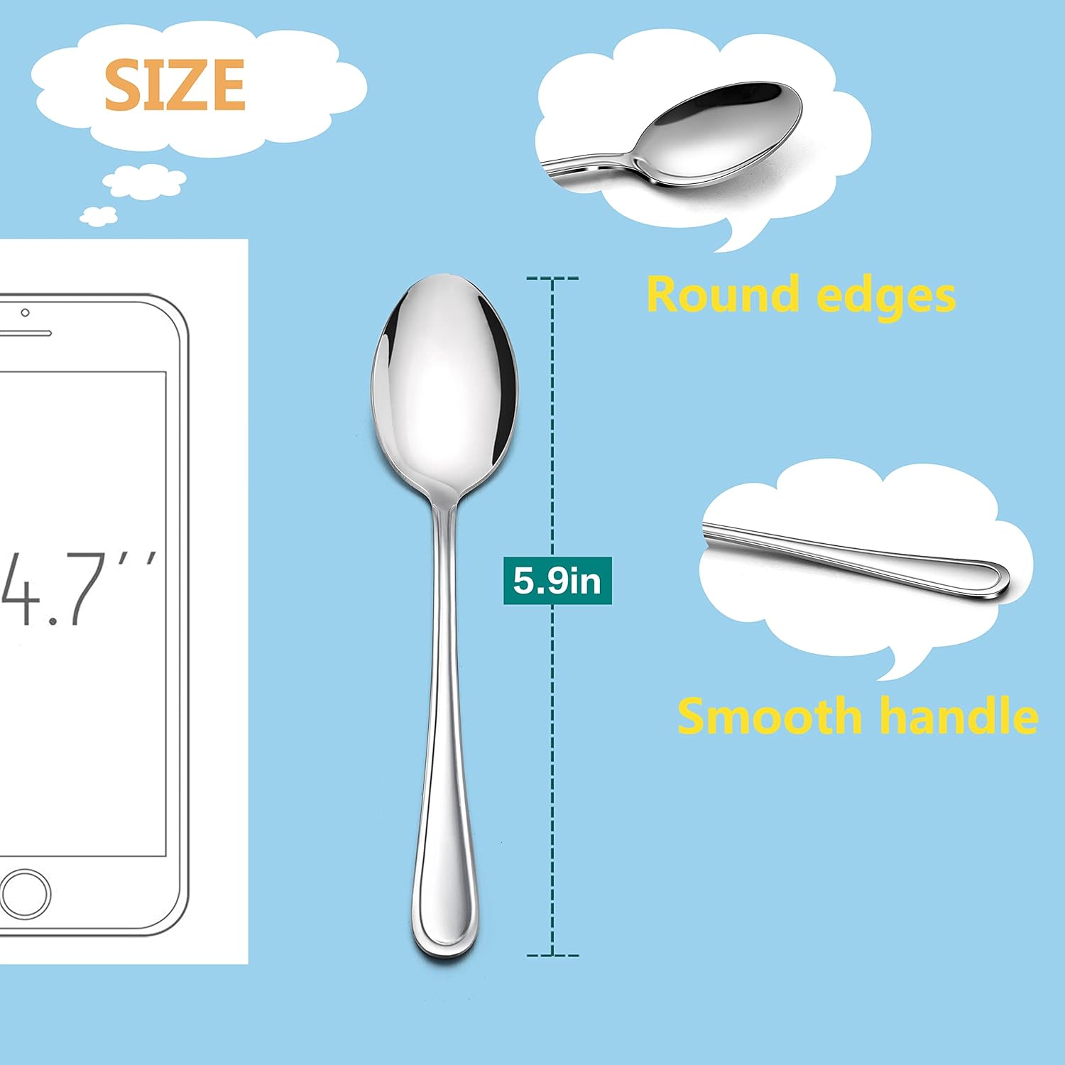 LIANYU 9-Piece Toddler Spoons Set