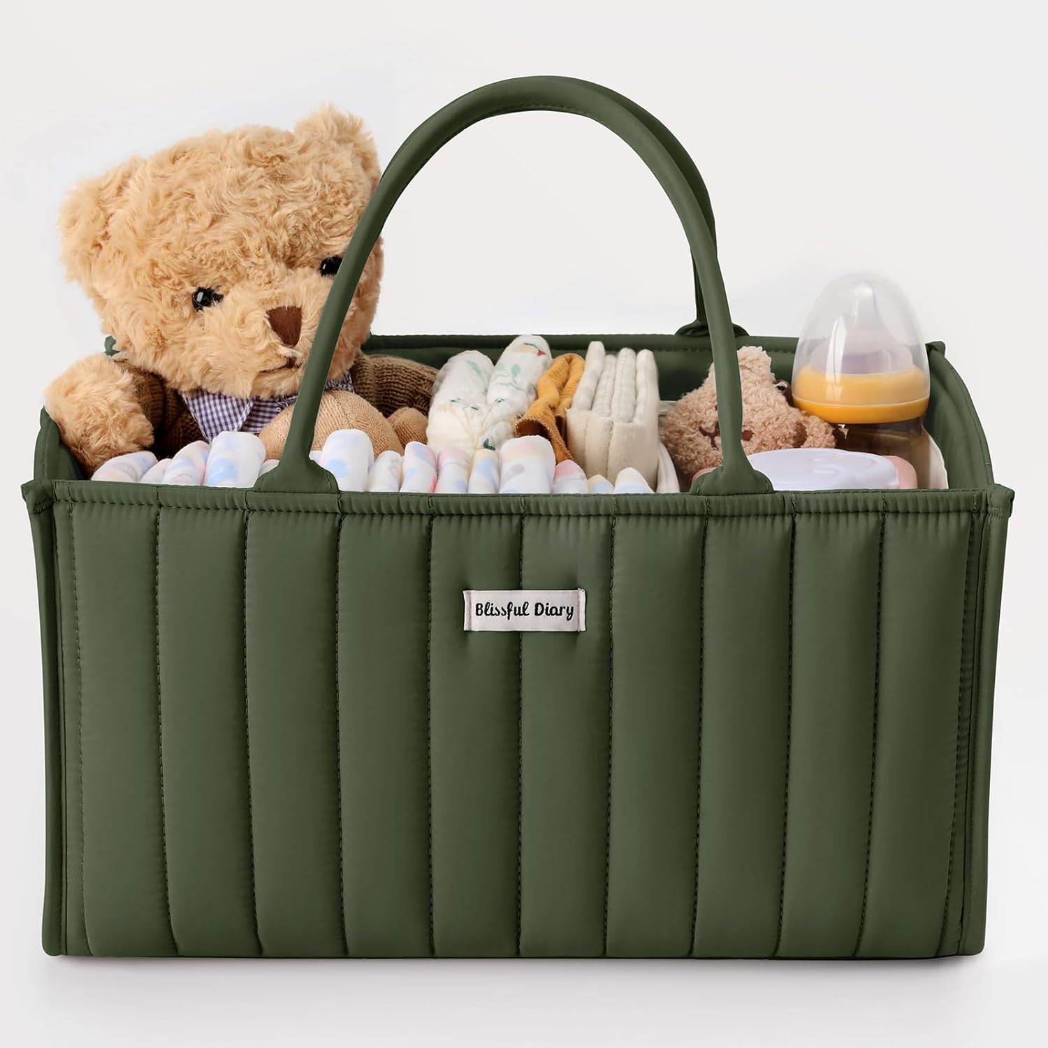 Blissful Diary Diaper Caddy Organizer Deep Green