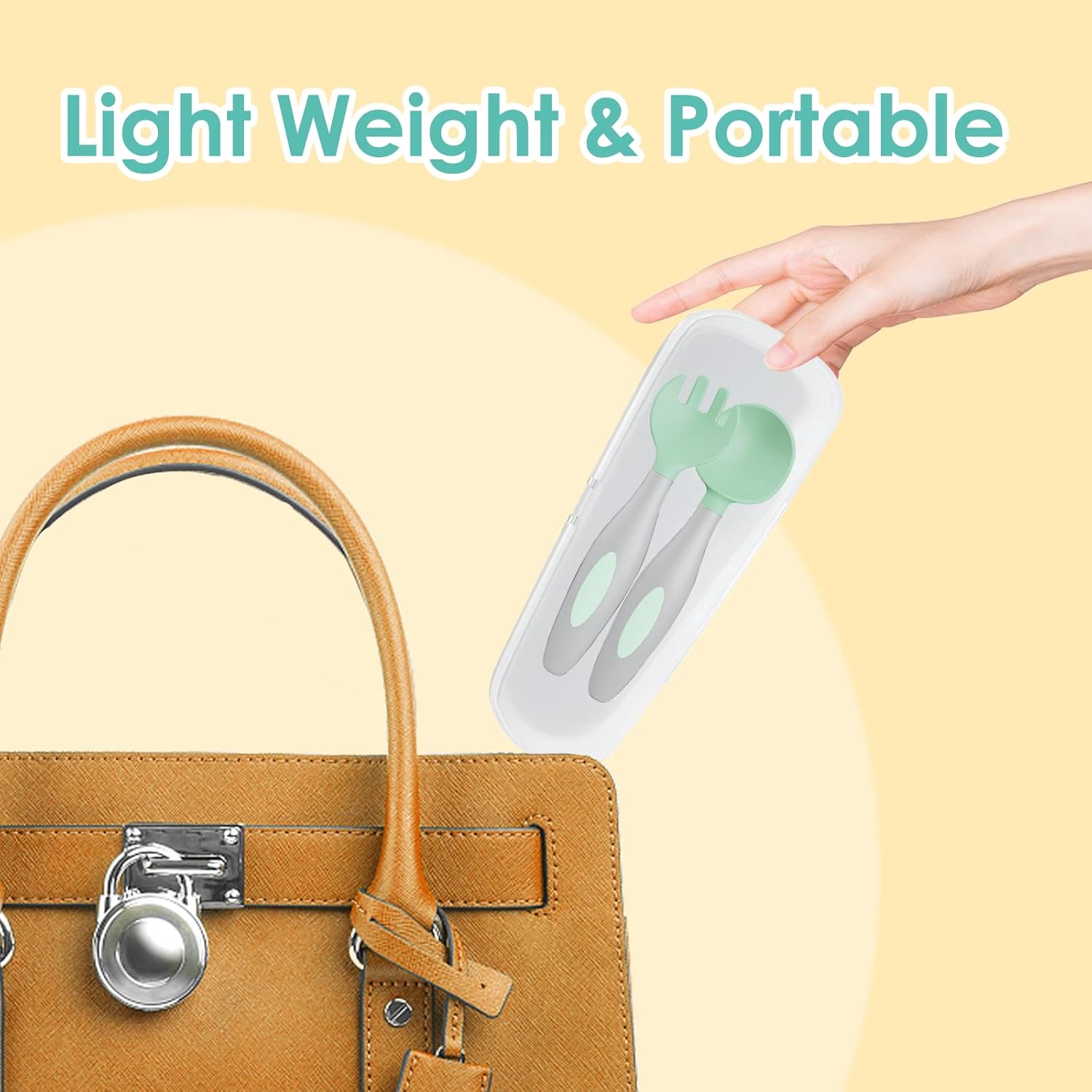 Supermama Toddler Fork Spoon Set with Travel Case