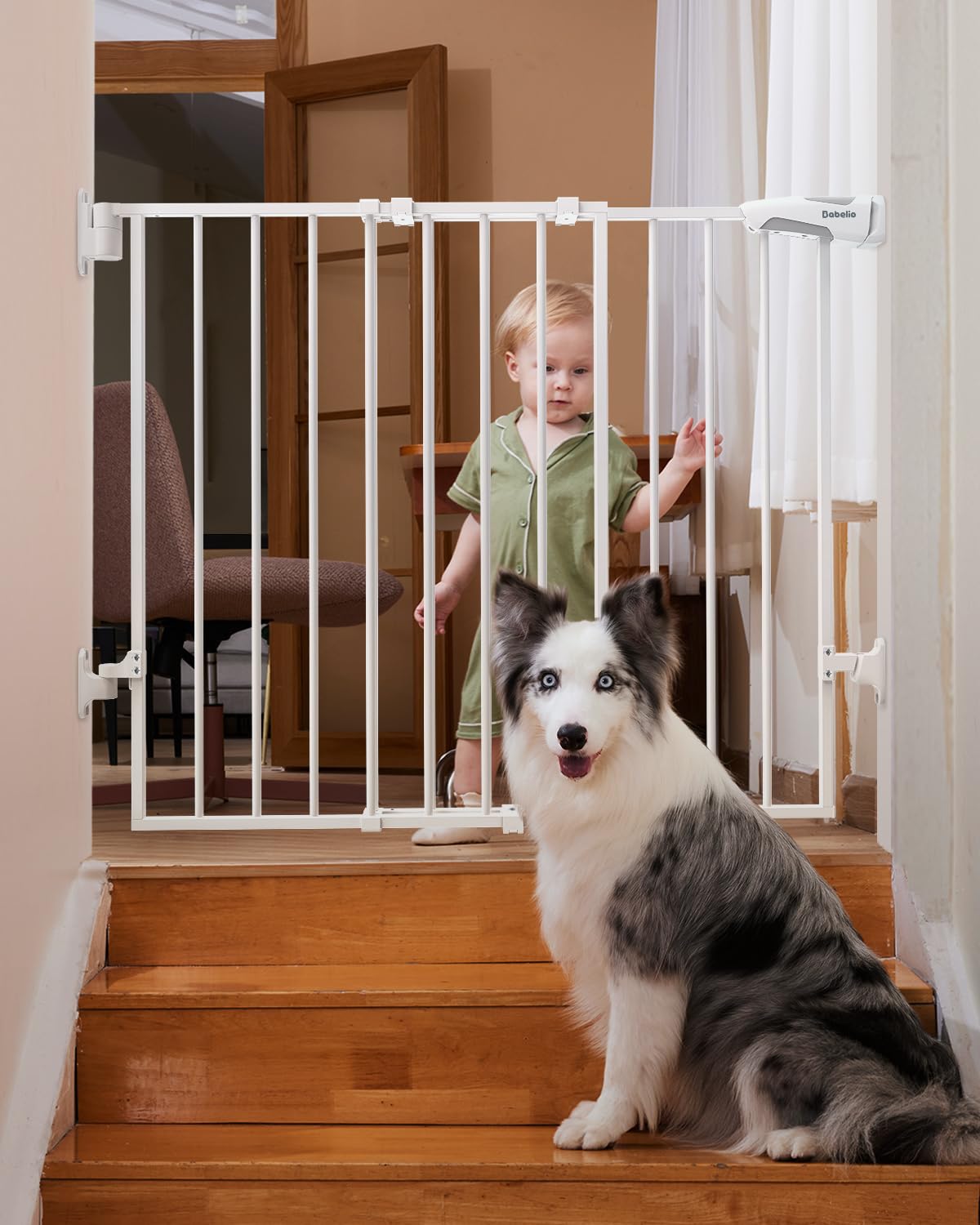 Babelio 26-43 Baby Gate with Auto Close White
