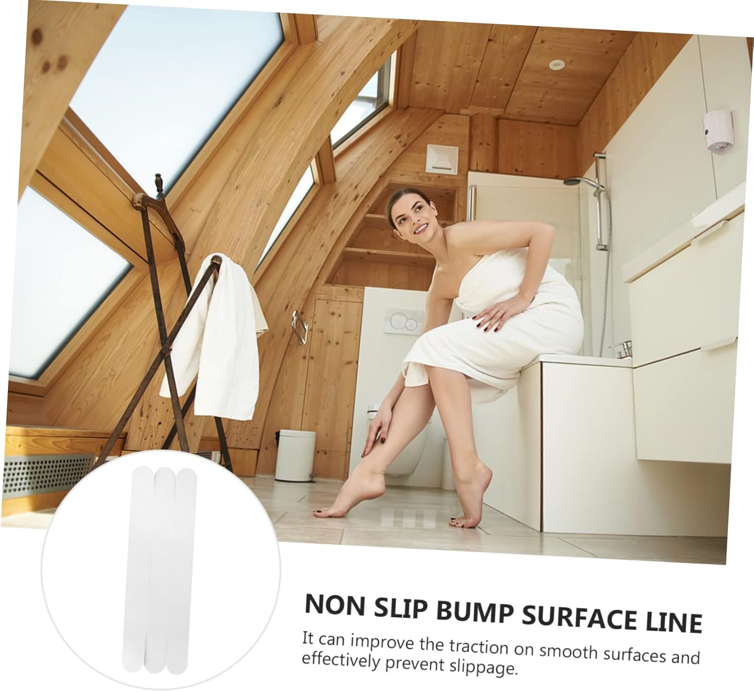 Healifty 6pcs Non-Slip Bath Safety Strips for Tubs Showers Stairs