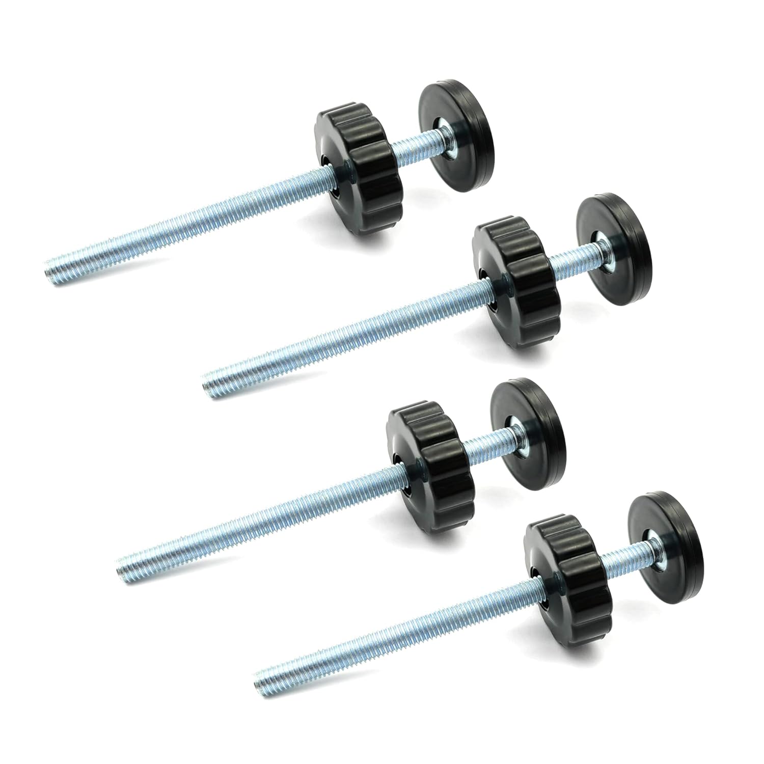 4 Pack 8MM Baby Gate Threaded Spindle Rods Black