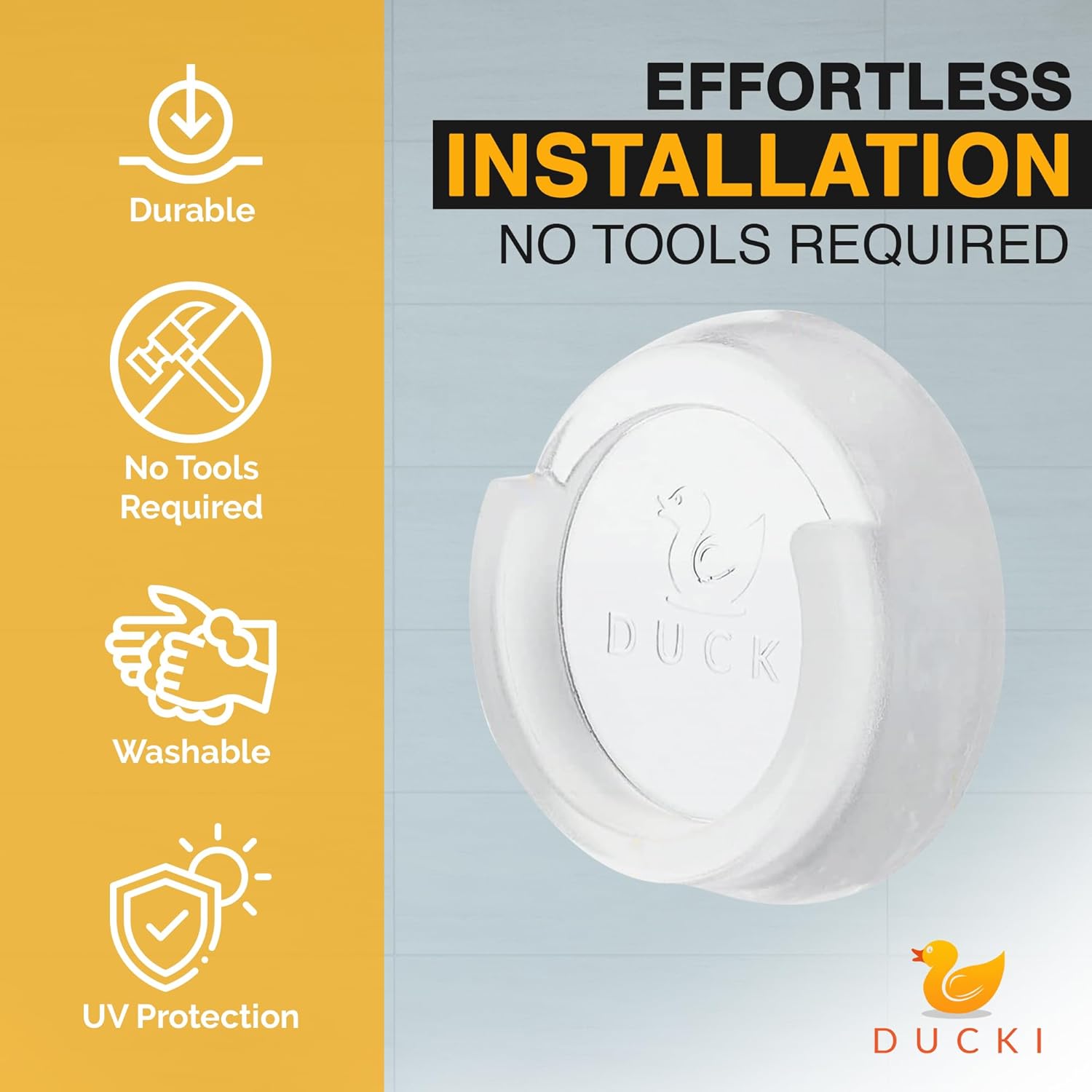 Ducki Clear 4-Pack Wall Savers for Baby Gates