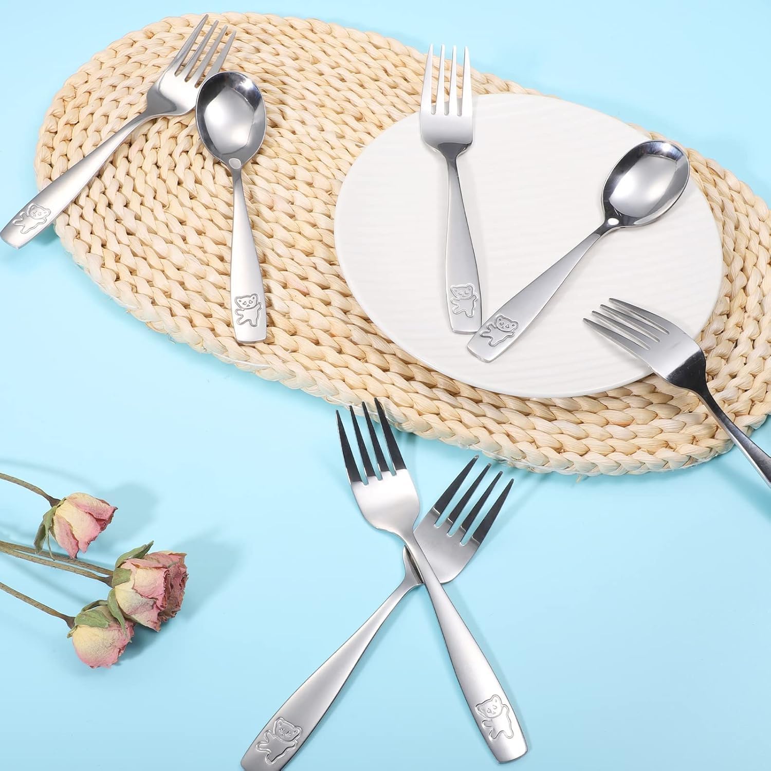 Obeoby 9 Piece Stainless Steel Fork Set