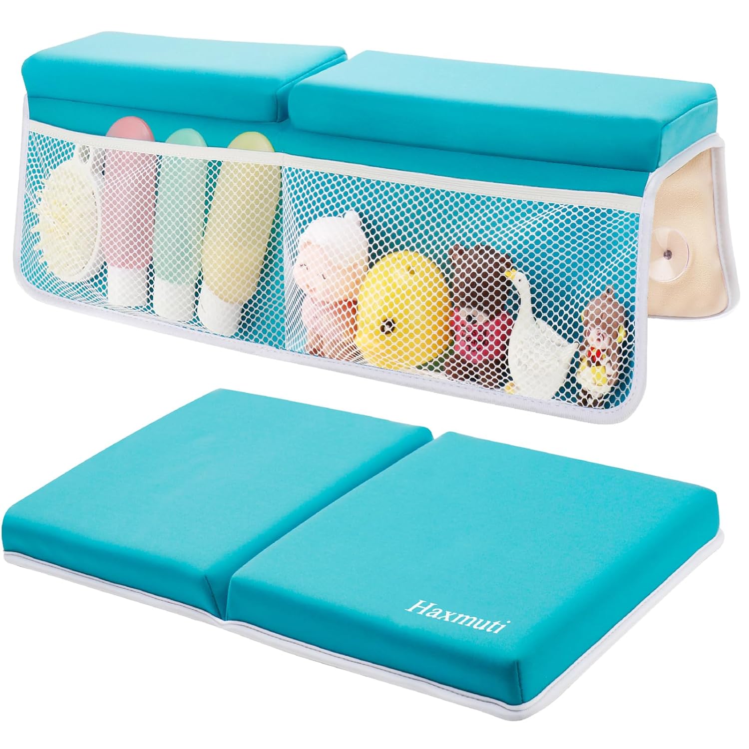 Haxmuti Bath Kneeler with Elbow Rest Pad Set Blue 1