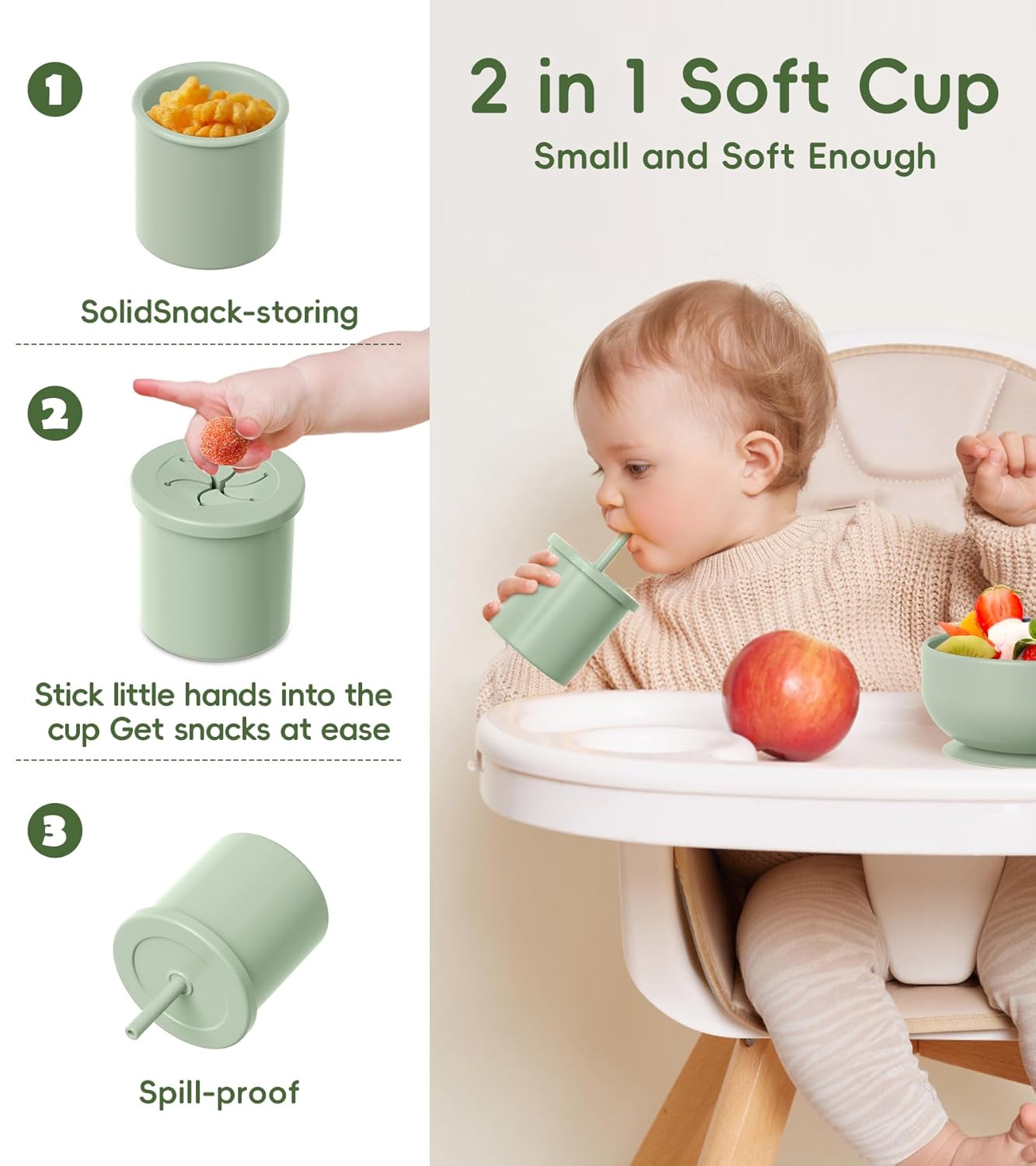 Guffo BPA Free Silicone Baby Feeding Set 8pc